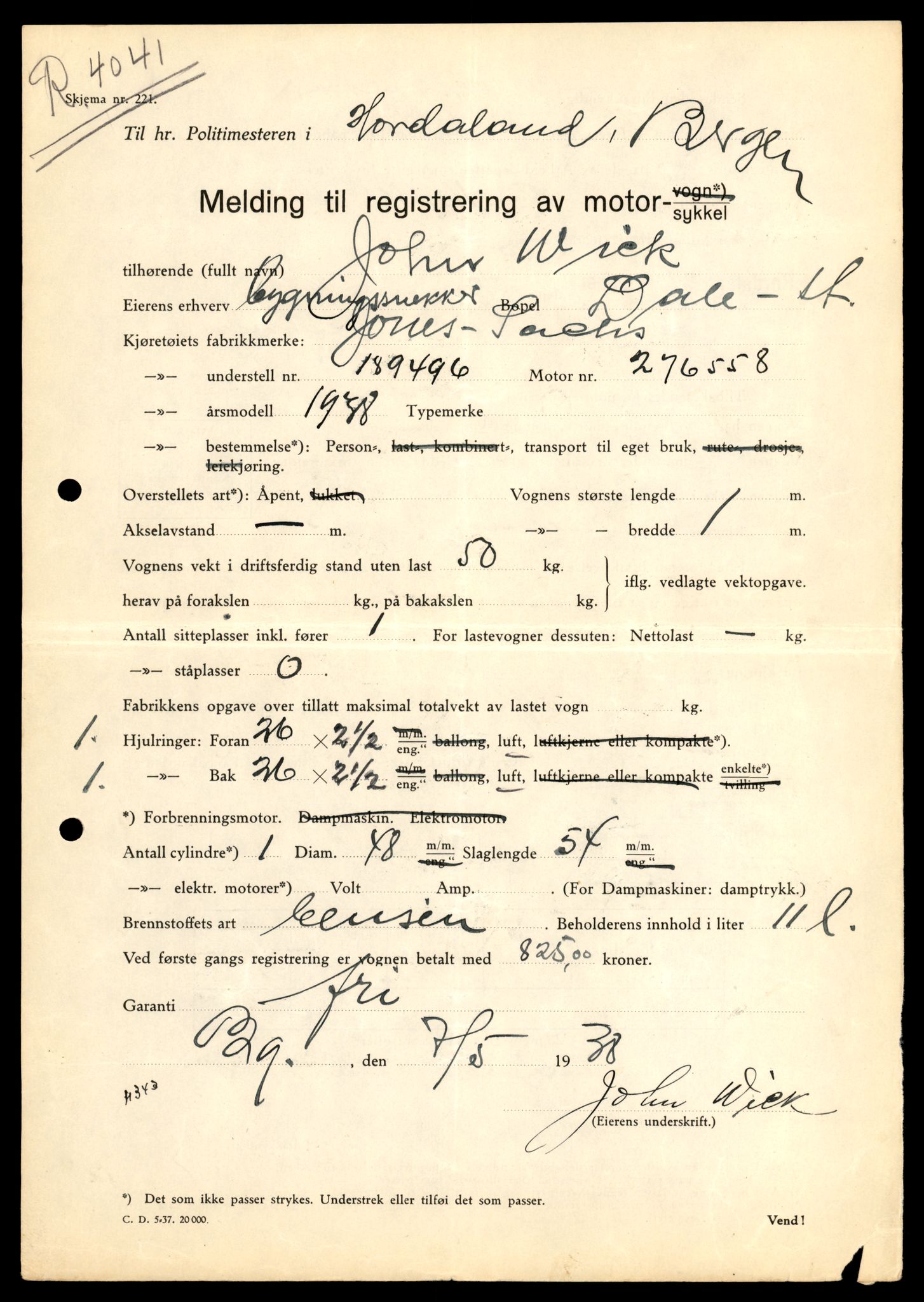 Møre og Romsdal vegkontor - Ålesund trafikkstasjon, SAT/A-4099/F/Fe/L0028: Registreringskort for kjøretøy T 11290 - T 11429, 1927-1998, s. 675