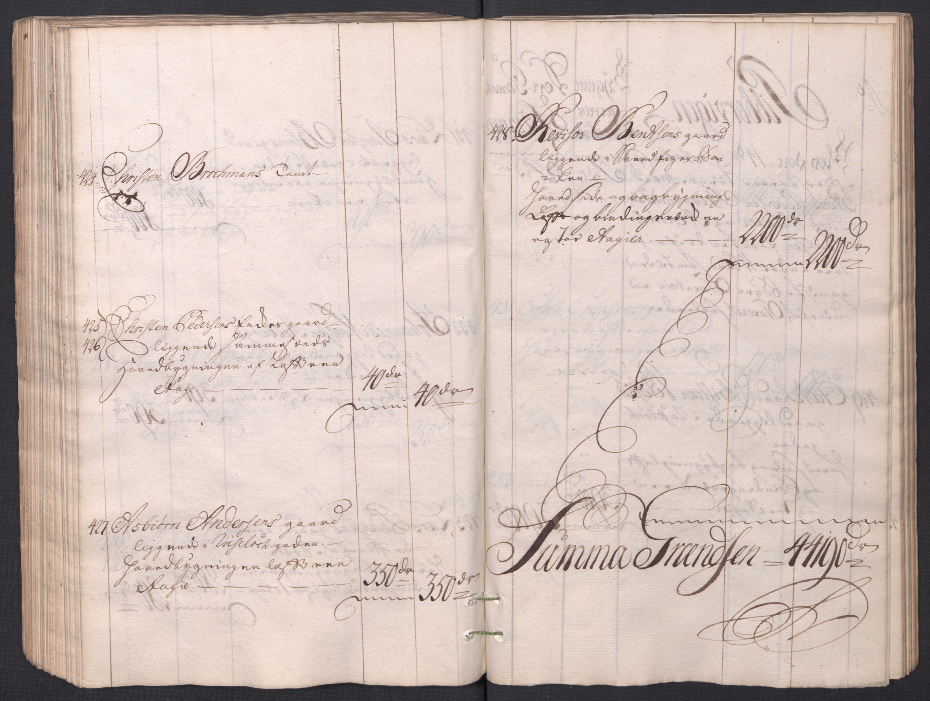 Kristiania stiftamt, AV/SAO-A-10386/I/Ia/L0001/0002: Branntakster / Christiania, 1766-1767
