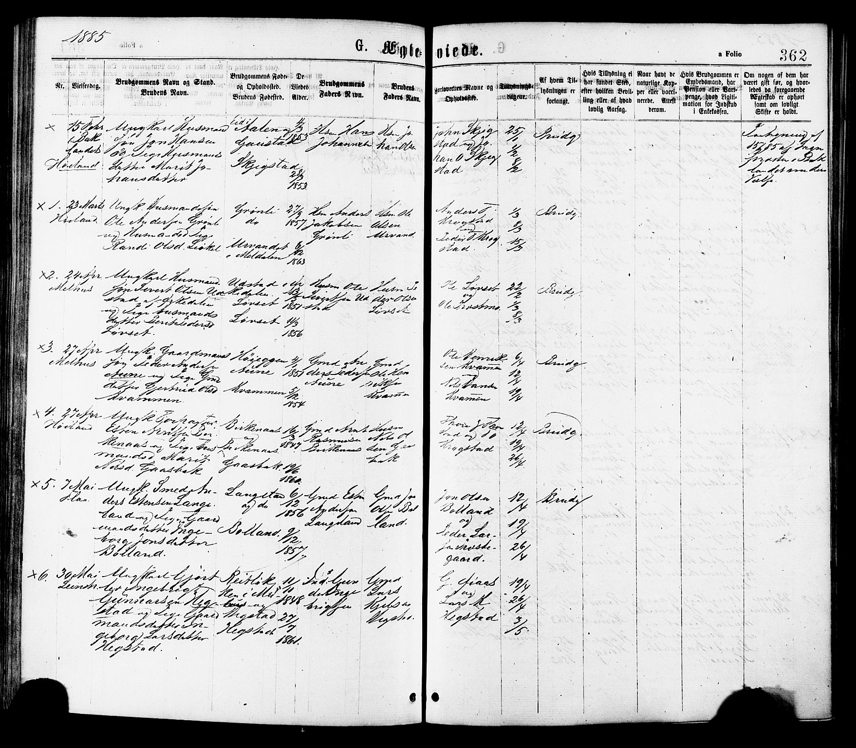 Ministerialprotokoller, klokkerbøker og fødselsregistre - Sør-Trøndelag, AV/SAT-A-1456/691/L1079: Ministerialbok nr. 691A11, 1873-1886, s. 362