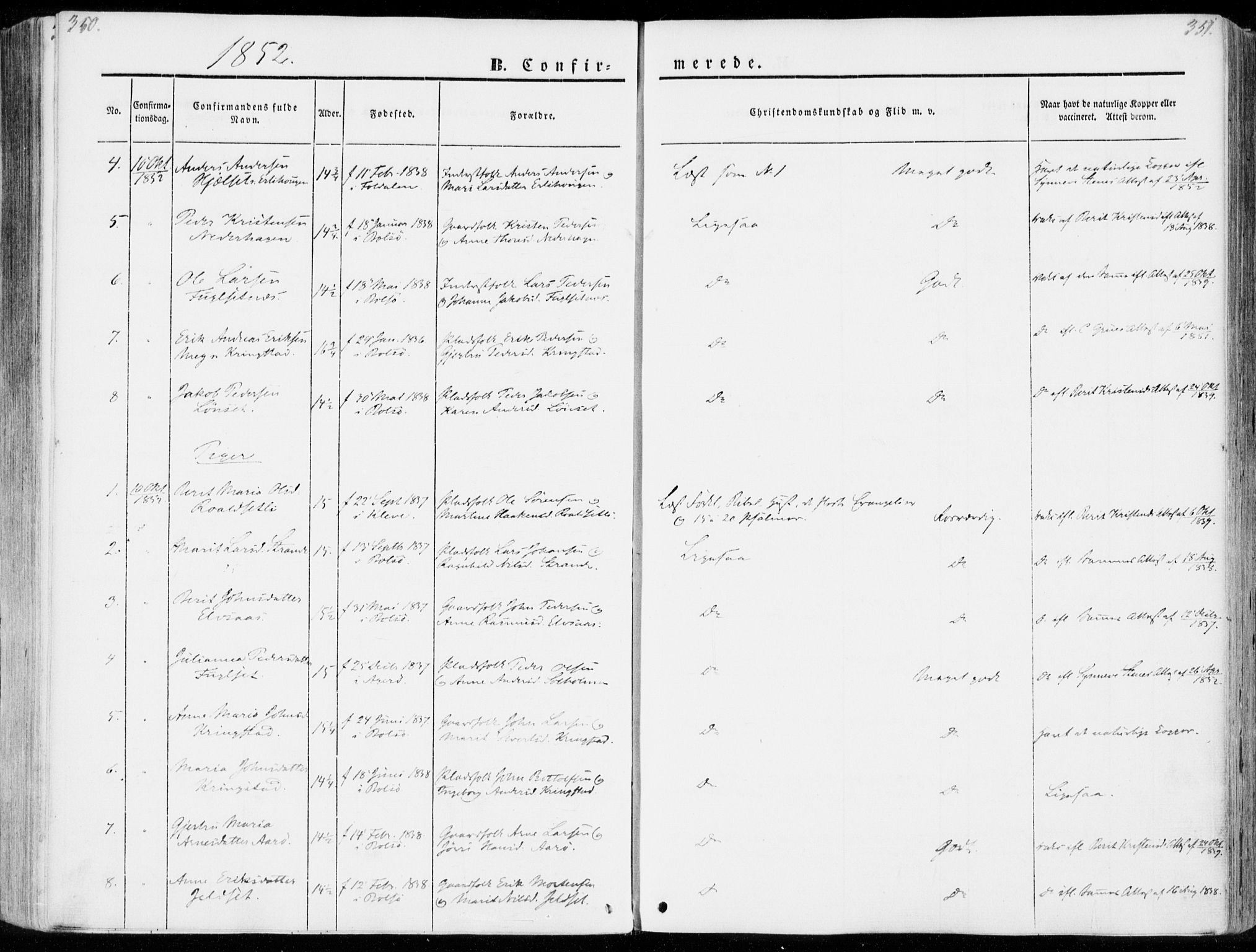 Ministerialprotokoller, klokkerbøker og fødselsregistre - Møre og Romsdal, SAT/A-1454/555/L0653: Ministerialbok nr. 555A04, 1843-1869, s. 350-351