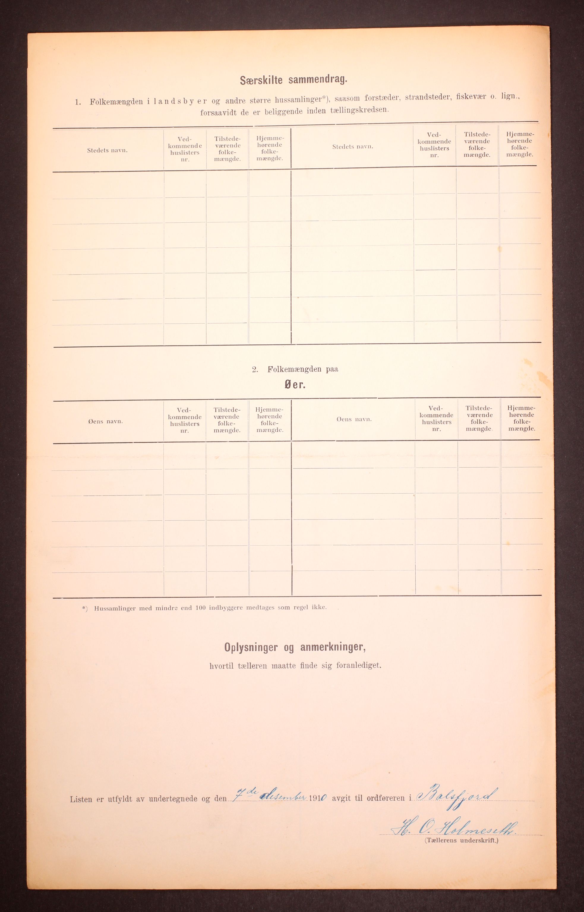 RA, Folketelling 1910 for 1933 Balsfjord herred, 1910, s. 6