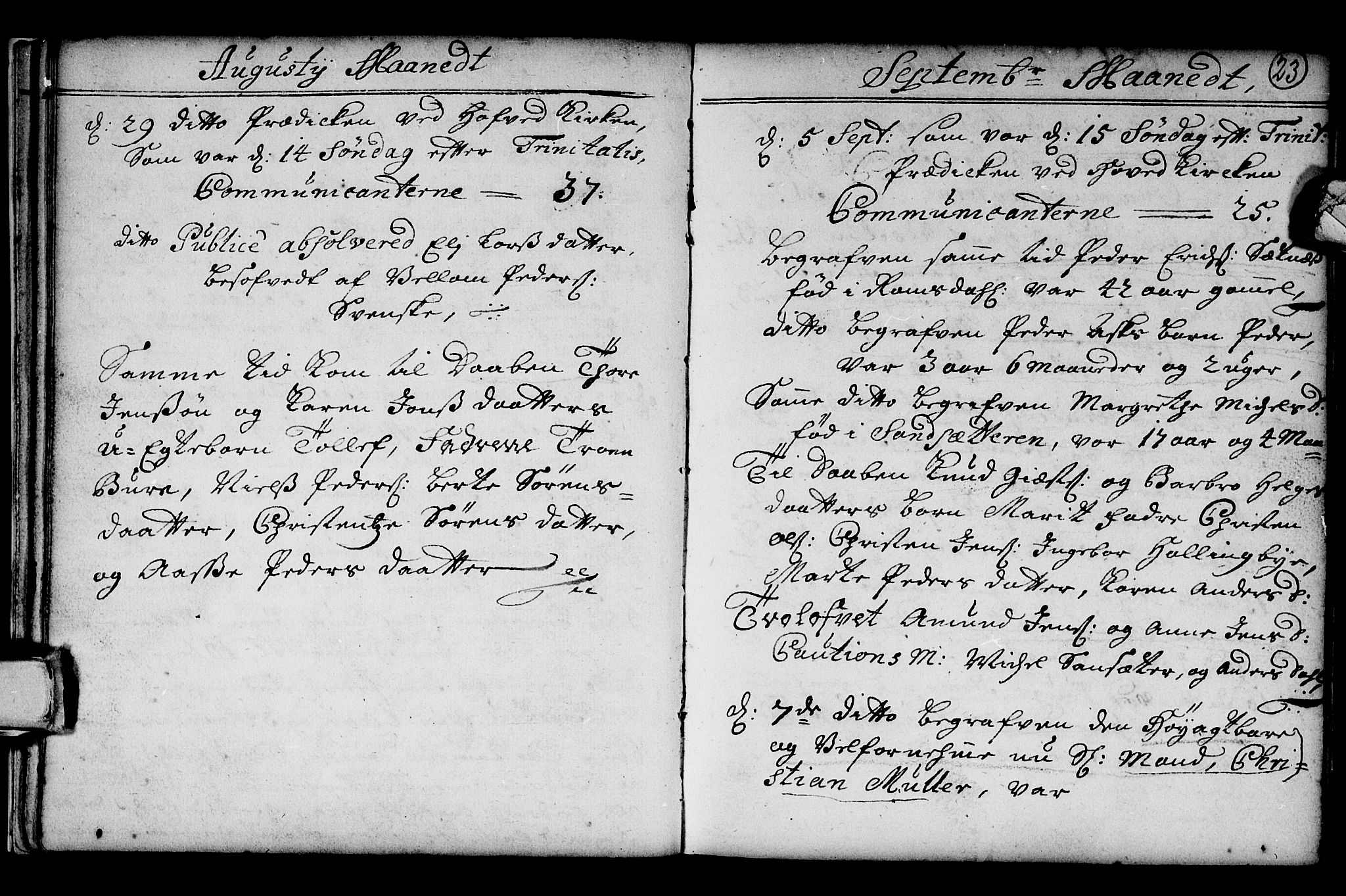 Norderhov kirkebøker, SAKO/A-237/G/Ga/L0001: Klokkerbok nr. I 1, 1717-1725, s. 23