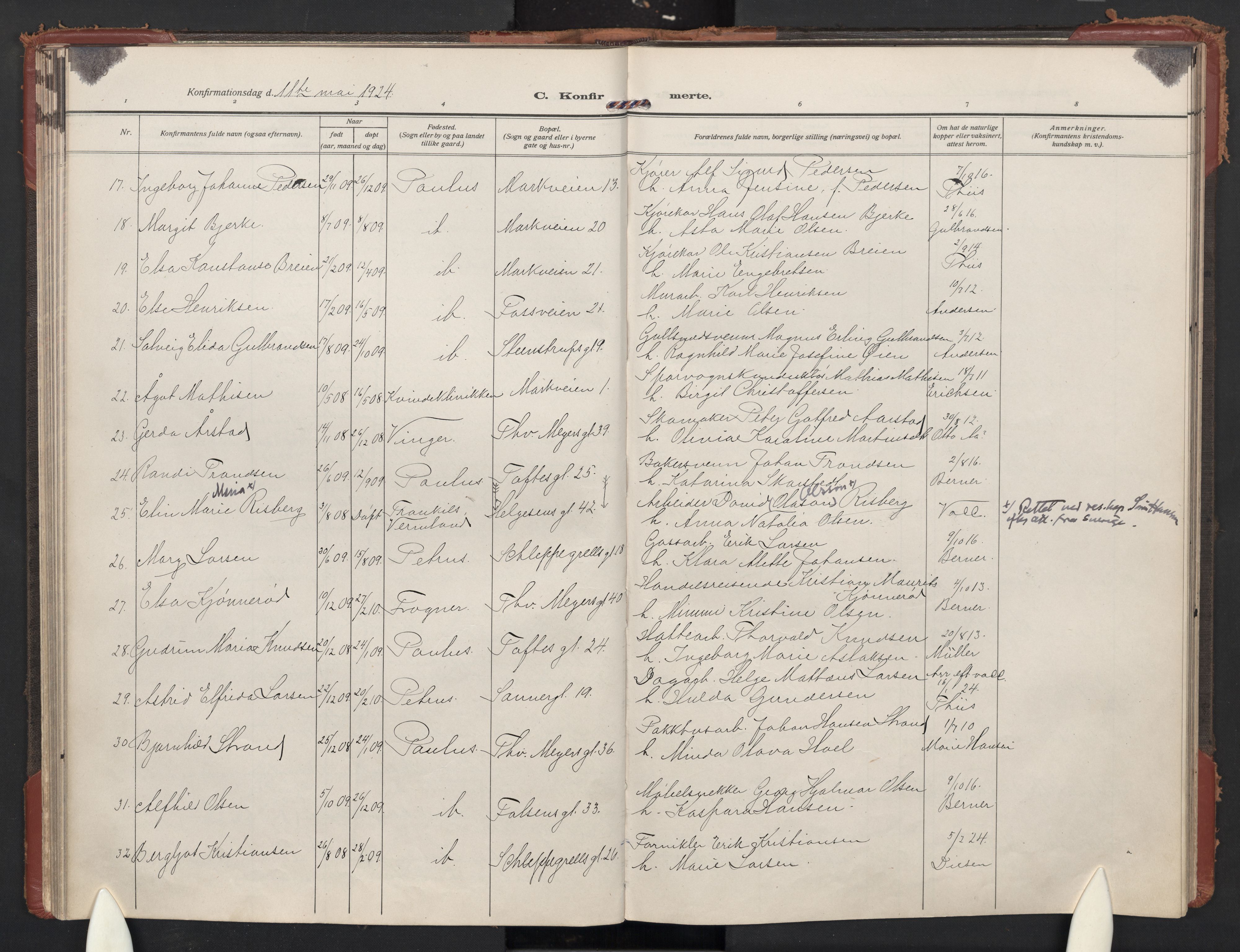 Paulus prestekontor Kirkebøker, AV/SAO-A-10871/F/Fa/L0026: Ministerialbok nr. 26, 1920-1932, s. 85