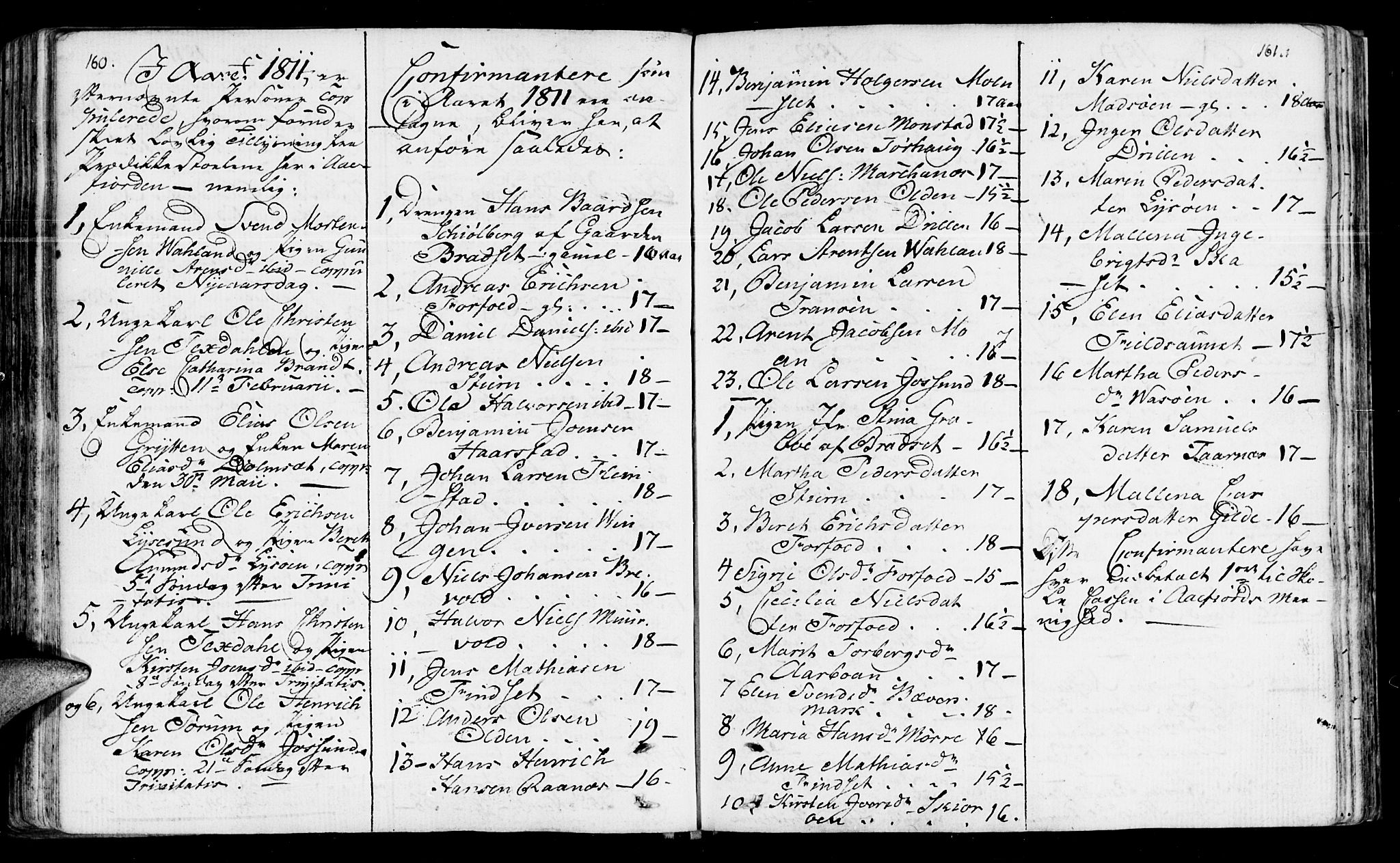 Ministerialprotokoller, klokkerbøker og fødselsregistre - Sør-Trøndelag, SAT/A-1456/655/L0674: Ministerialbok nr. 655A03, 1802-1826, s. 160-161