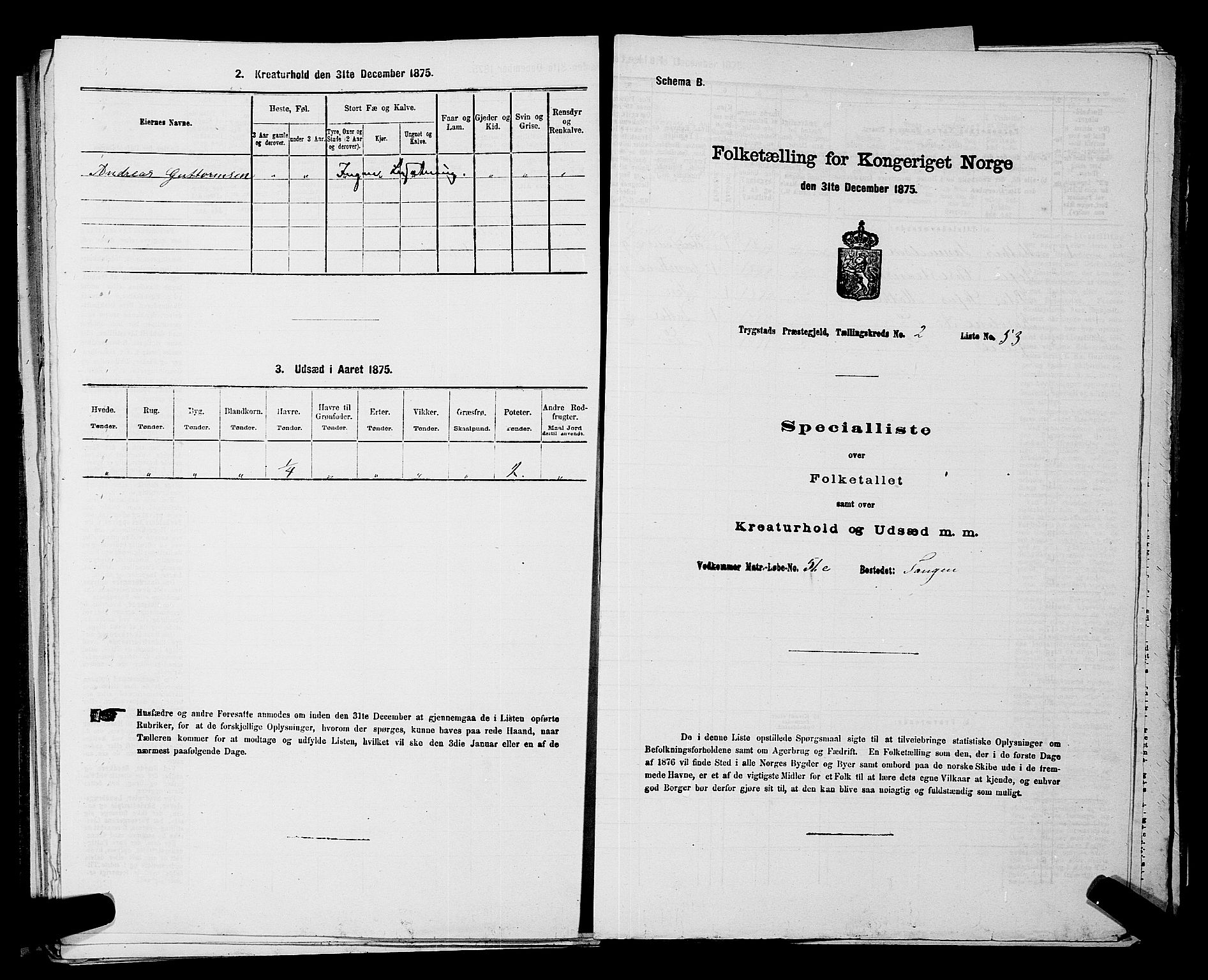 RA, Folketelling 1875 for 0122P Trøgstad prestegjeld, 1875, s. 273