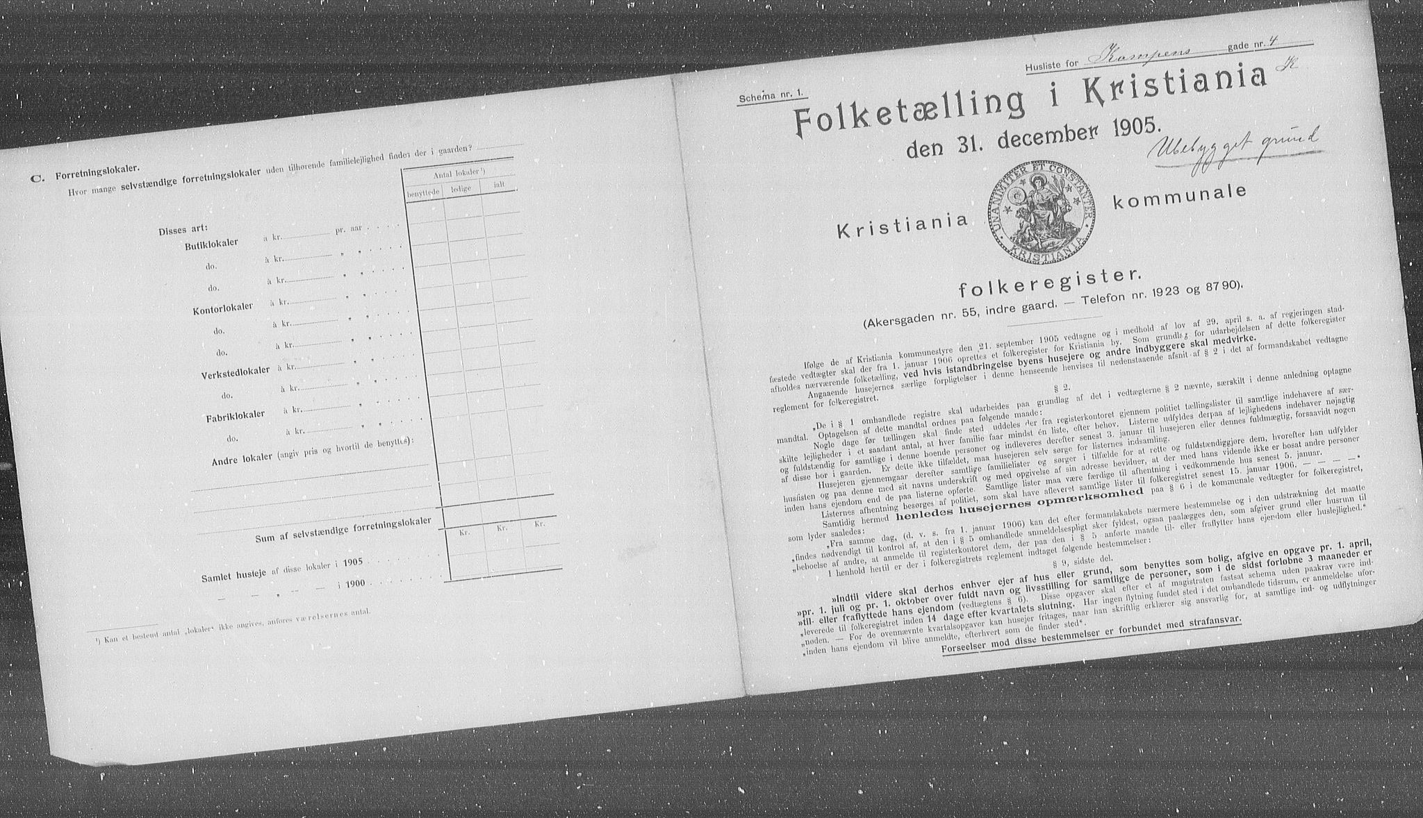 OBA, Kommunal folketelling 31.12.1905 for Kristiania kjøpstad, 1905, s. 25064