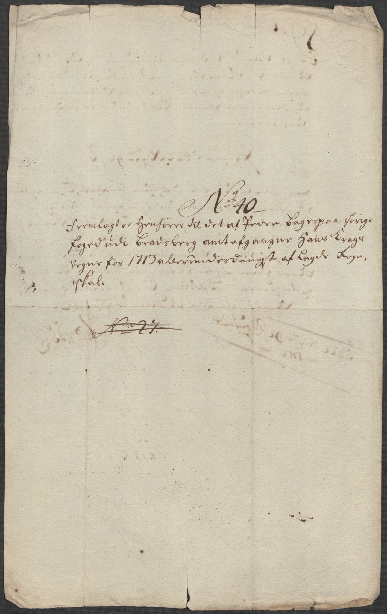 Rentekammeret inntil 1814, Reviderte regnskaper, Fogderegnskap, AV/RA-EA-4092/R36/L2125: Fogderegnskap Øvre og Nedre Telemark og Bamble, 1713, s. 261