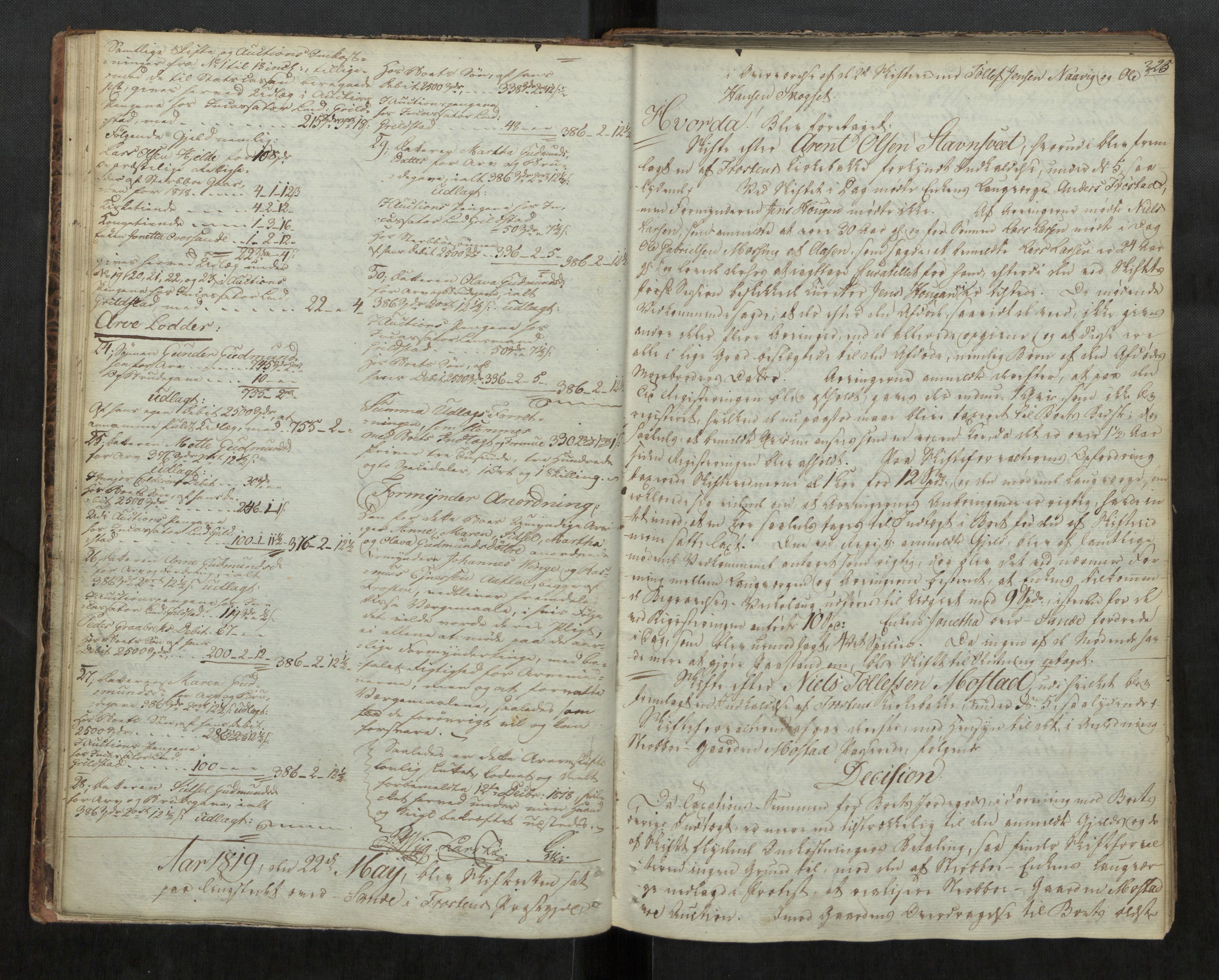 Stjør- og Verdal sorenskriveri, AV/SAT-A-4167/1/3/3A/L0030: Skifteprotokoll 25, 1818-1833, s. 25
