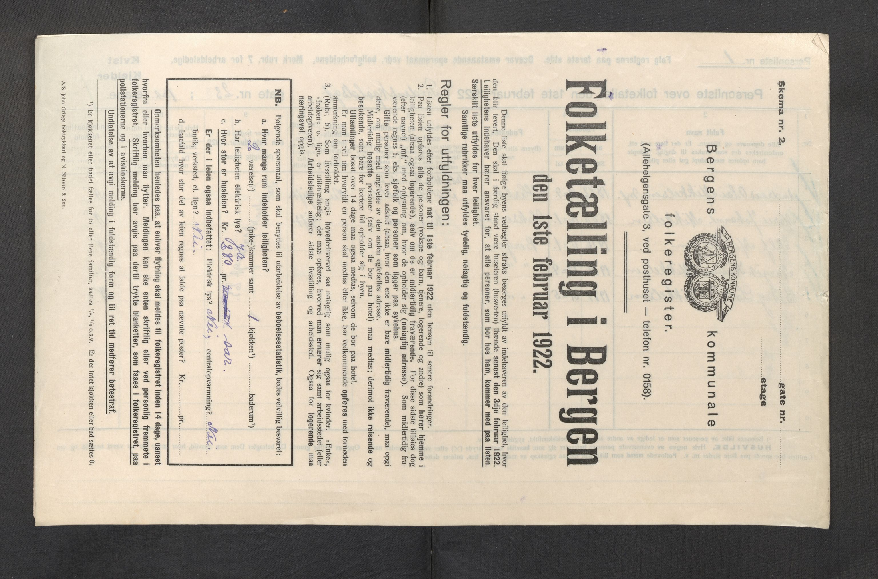 SAB, Kommunal folketelling 1922 for Bergen kjøpstad, 1922, s. 44403