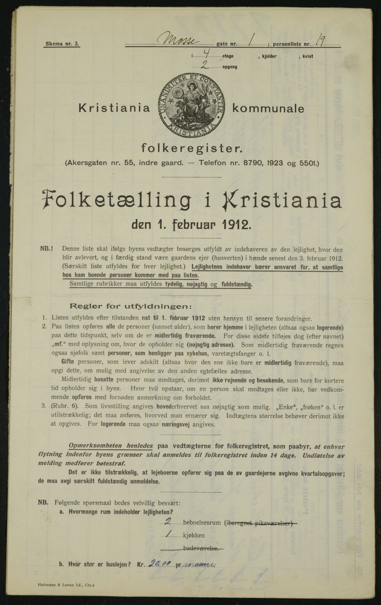 OBA, Kommunal folketelling 1.2.1912 for Kristiania, 1912, s. 66163