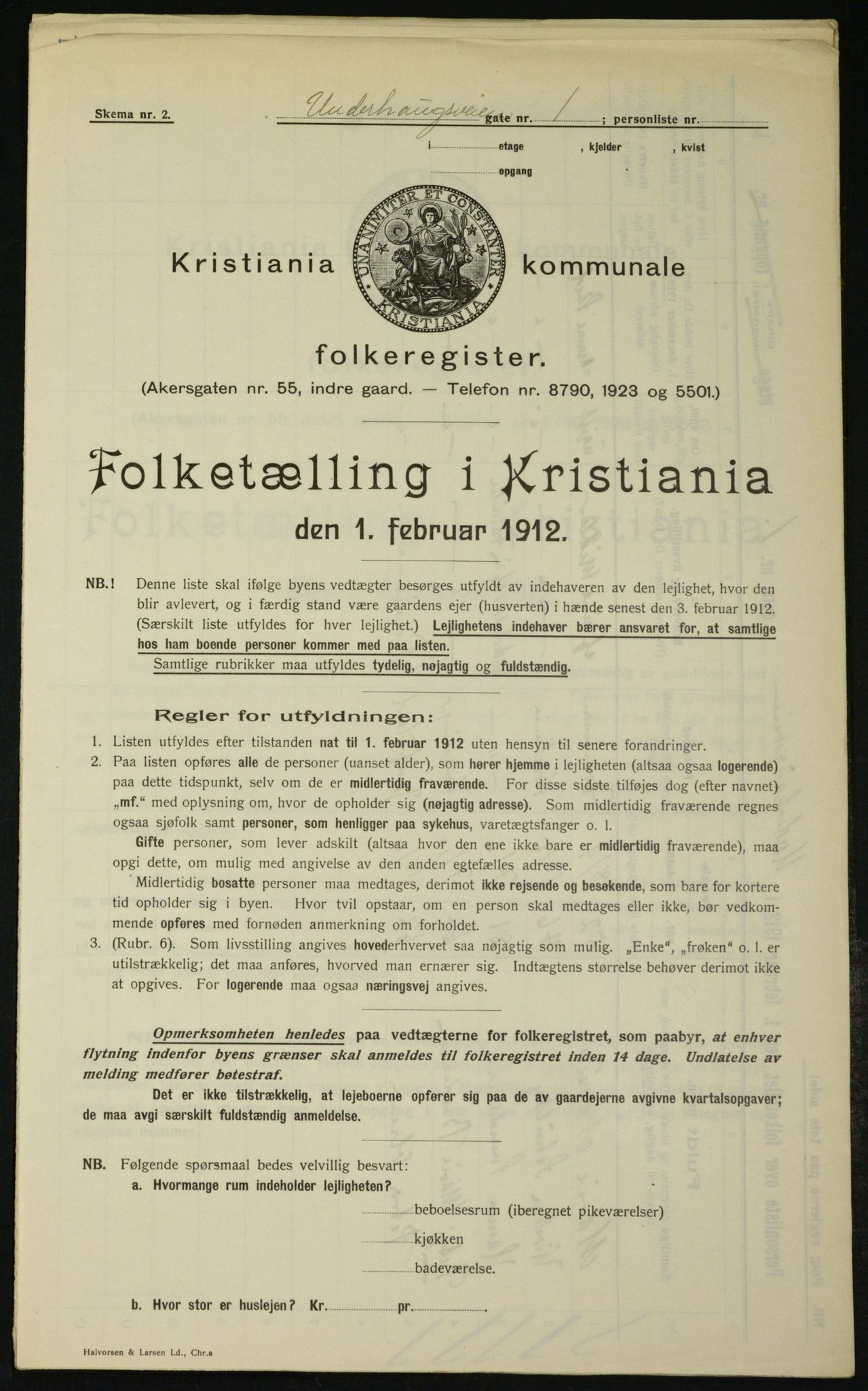 OBA, Kommunal folketelling 1.2.1912 for Kristiania, 1912, s. 119725