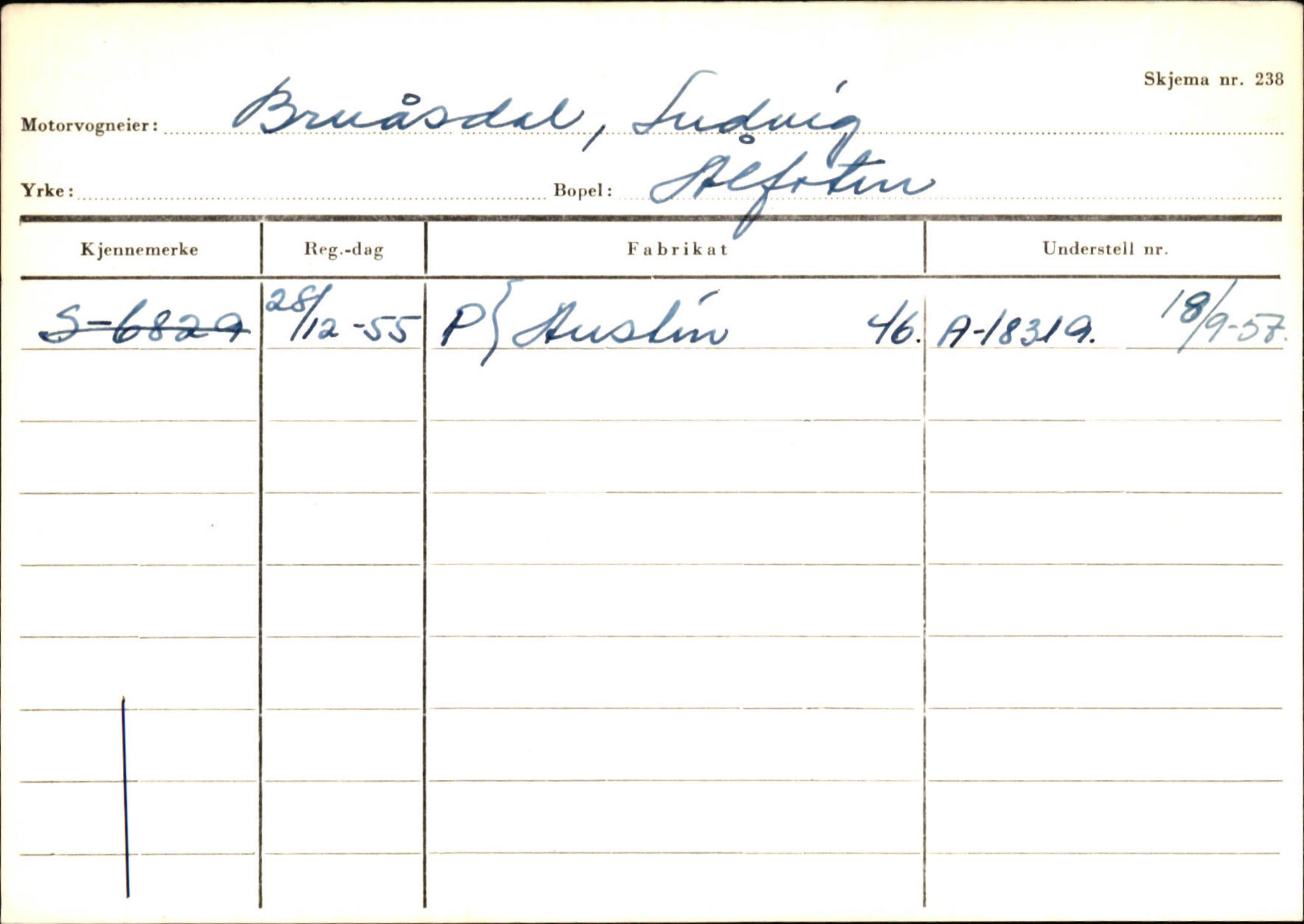 Statens vegvesen, Sogn og Fjordane vegkontor, SAB/A-5301/4/F/L0133: Eigarregister Bremanger A-Å. Gaular A-H, 1945-1975, s. 149