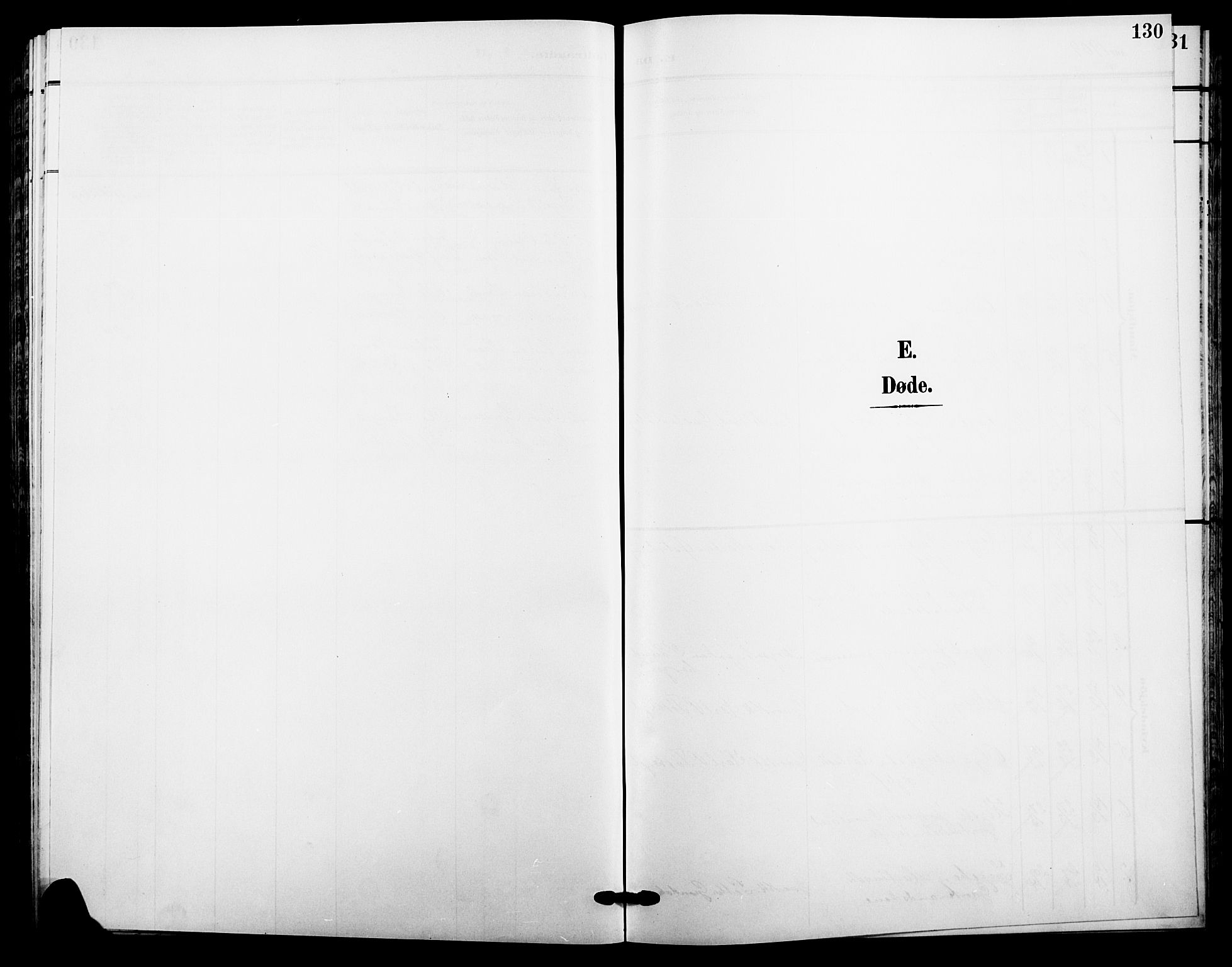 Trysil prestekontor, SAH/PREST-046/H/Ha/Hab/L0009: Klokkerbok nr. 9, 1904-1924, s. 130