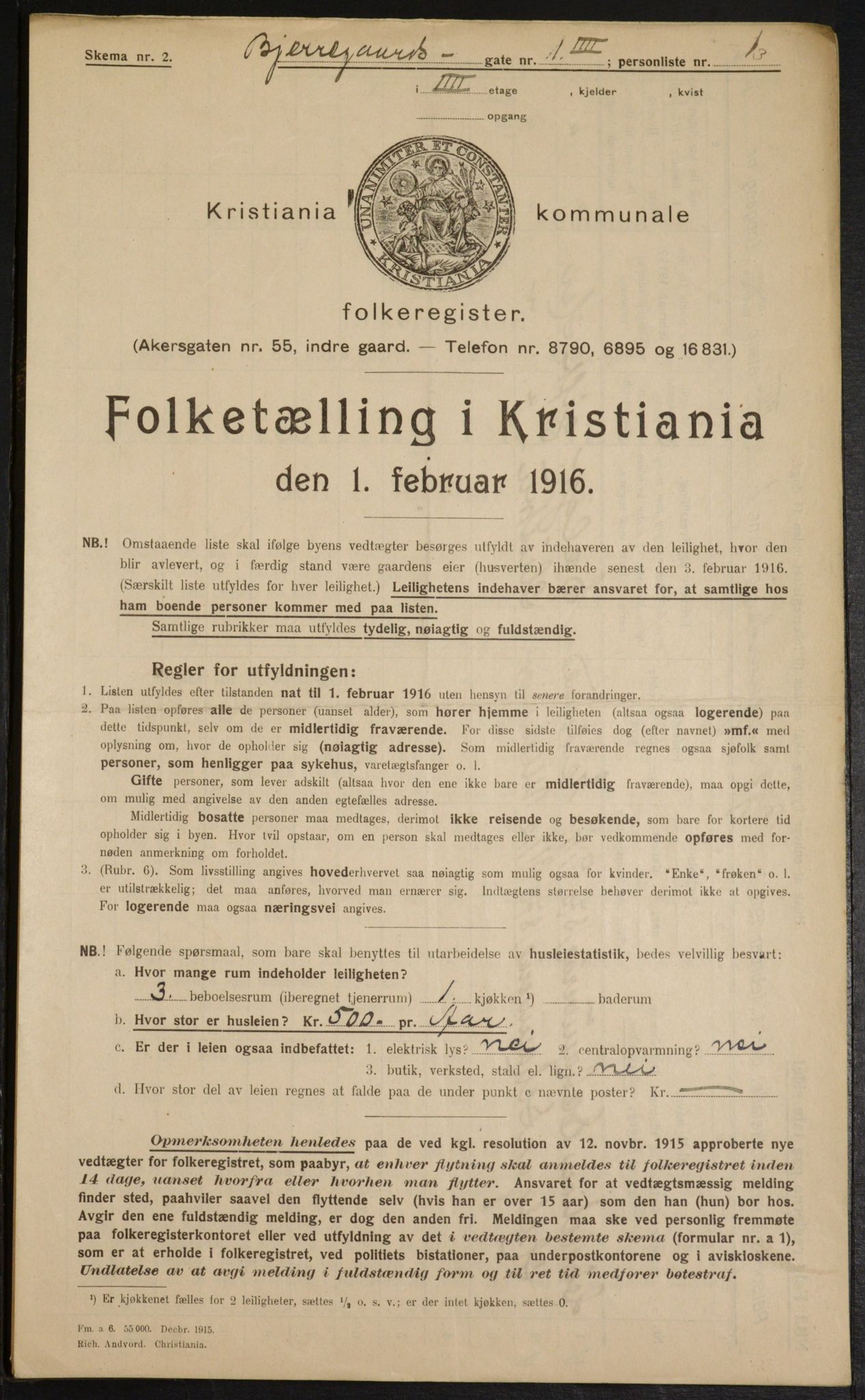 OBA, Kommunal folketelling 1.2.1916 for Kristiania, 1916, s. 5544