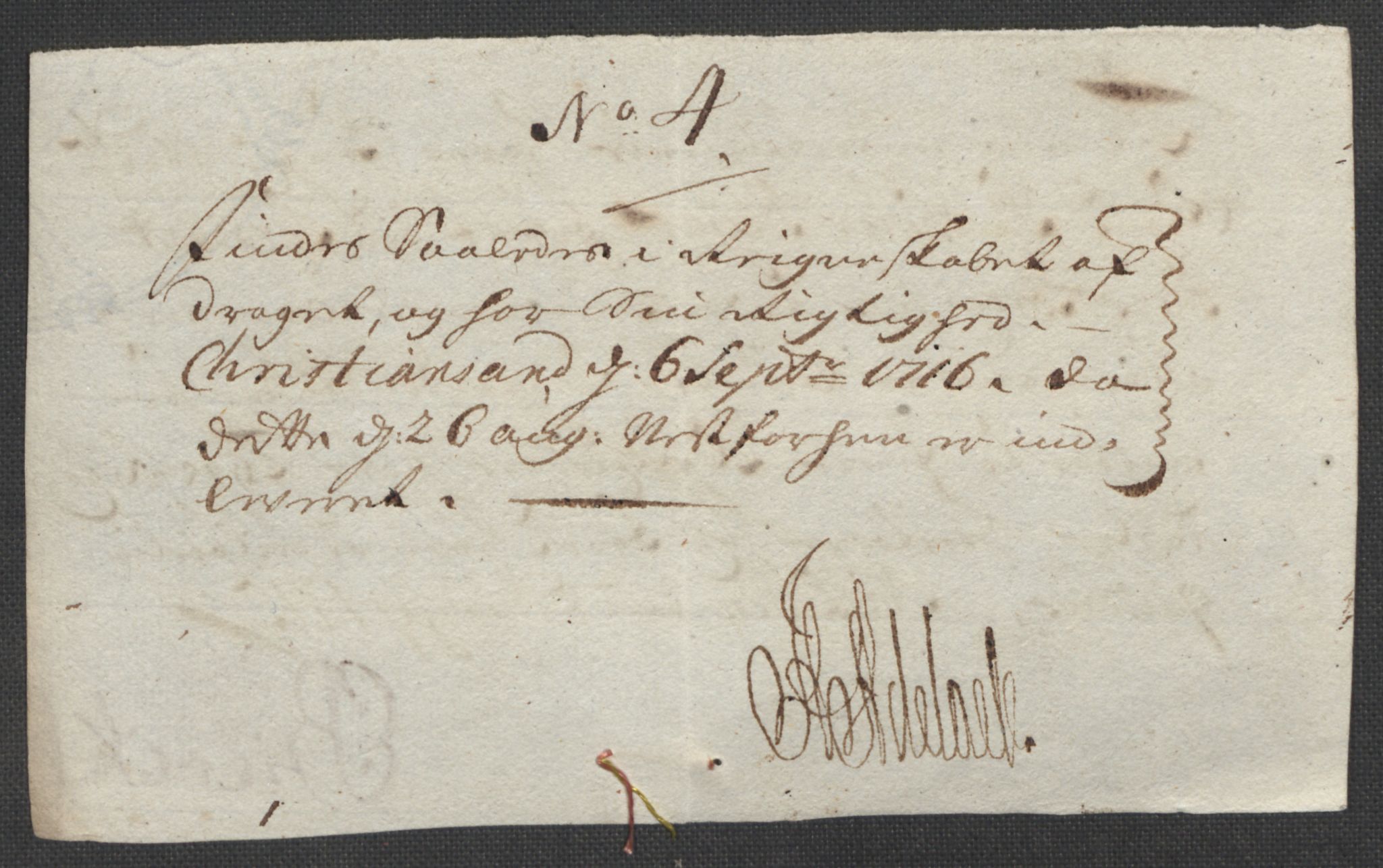 Rentekammeret inntil 1814, Reviderte regnskaper, Fogderegnskap, RA/EA-4092/R39/L2323: Fogderegnskap Nedenes, 1715, s. 260