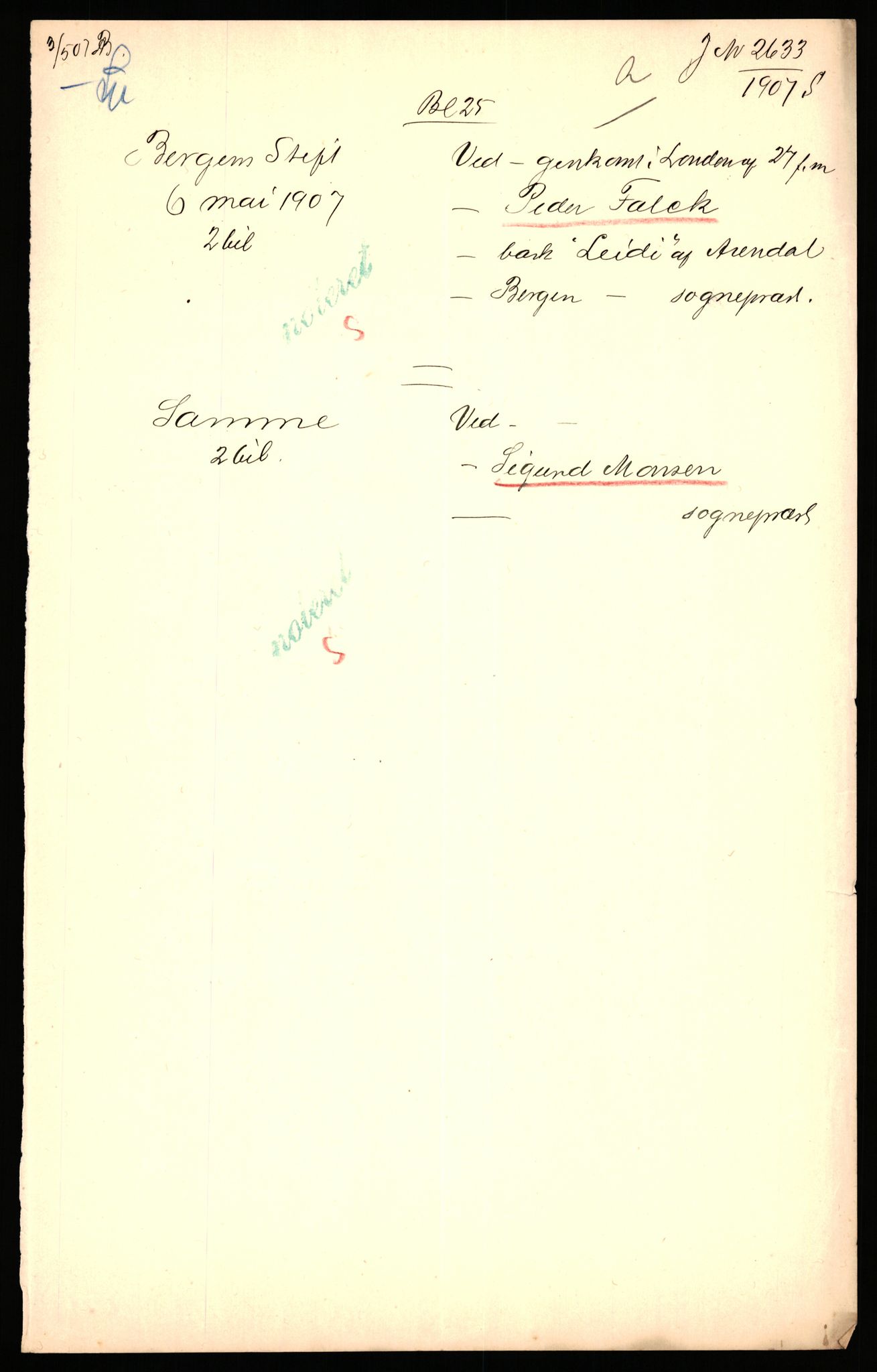 Handelsdepartementet, Sjøfartsavdelingen, 1. sjømannskontor, AV/RA-S-1405/D/Dm/L0010: Forliste skip Lar - Min, 1906-1920, s. 350
