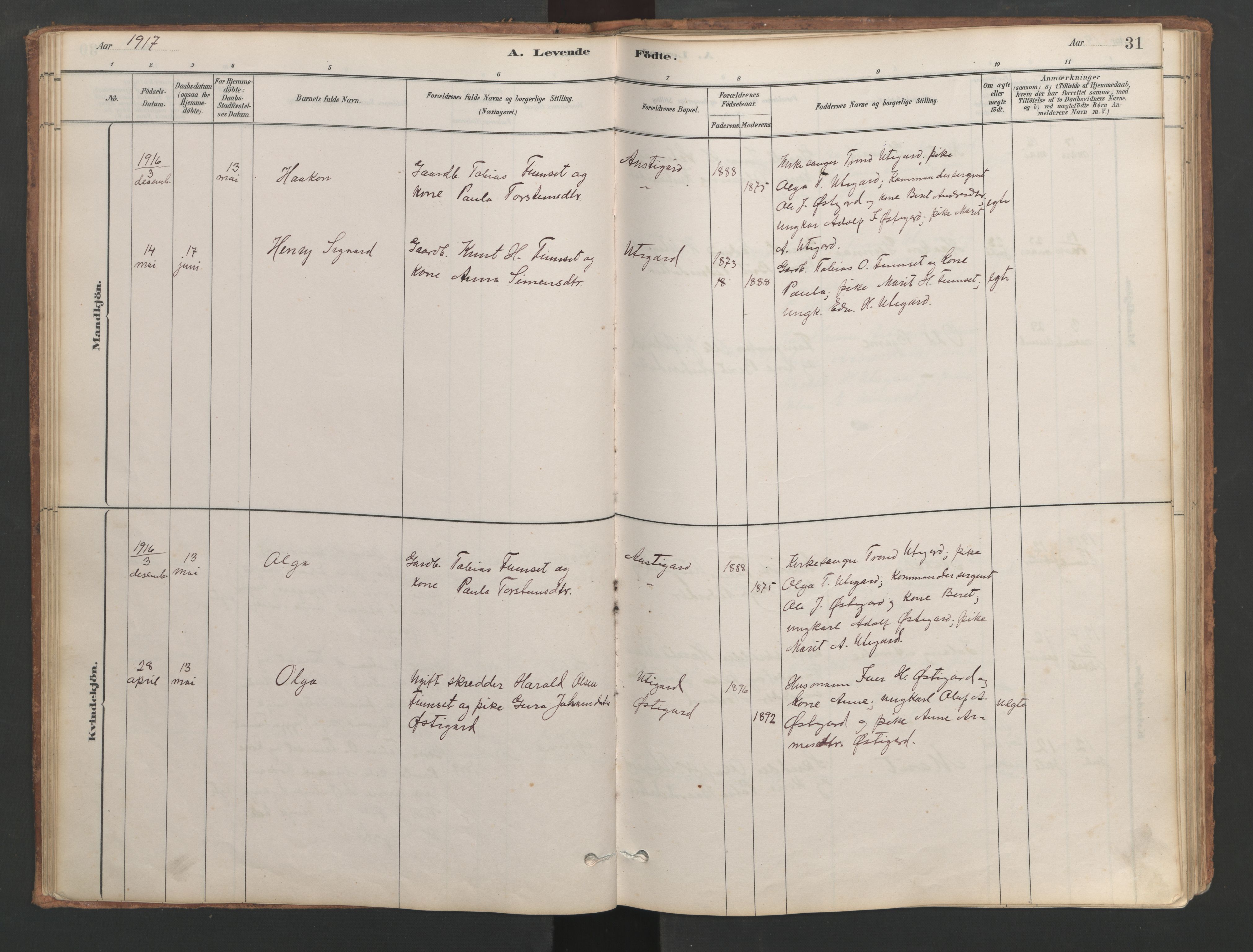 Ministerialprotokoller, klokkerbøker og fødselsregistre - Møre og Romsdal, AV/SAT-A-1454/553/L0642: Klokkerbok nr. 553C01, 1880-1968, s. 31