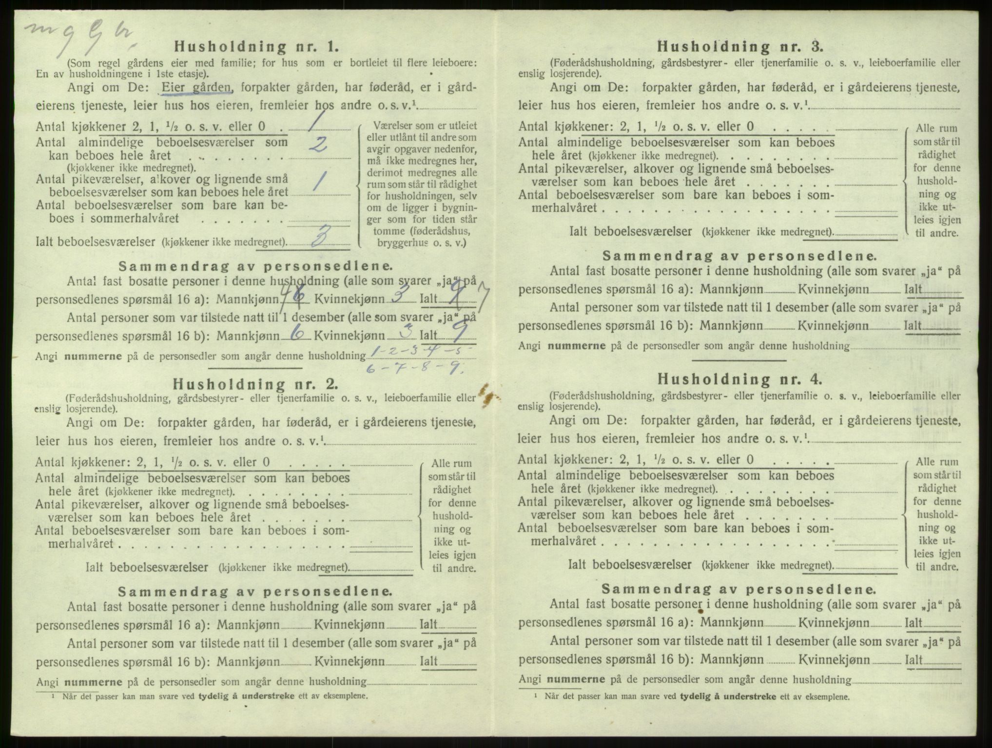 SAB, Folketelling 1920 for 1252 Modalen herred, 1920, s. 46