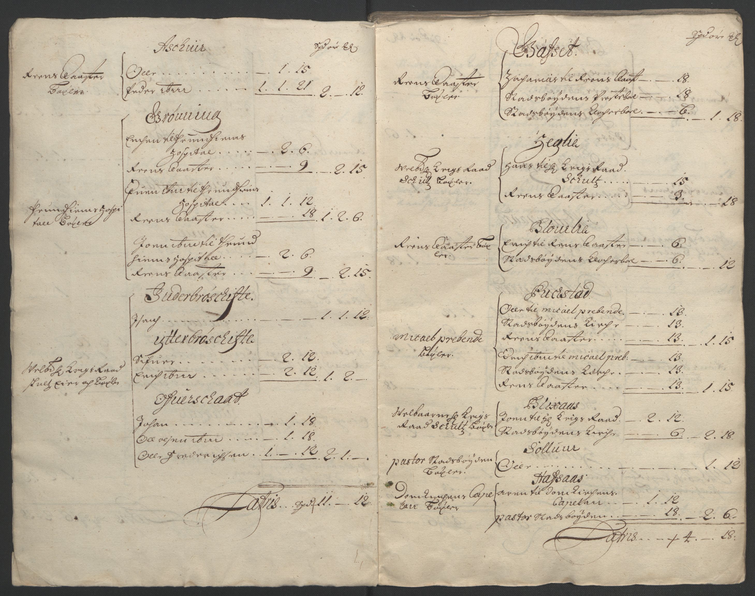 Rentekammeret inntil 1814, Reviderte regnskaper, Fogderegnskap, RA/EA-4092/R57/L3849: Fogderegnskap Fosen, 1692-1693, s. 387