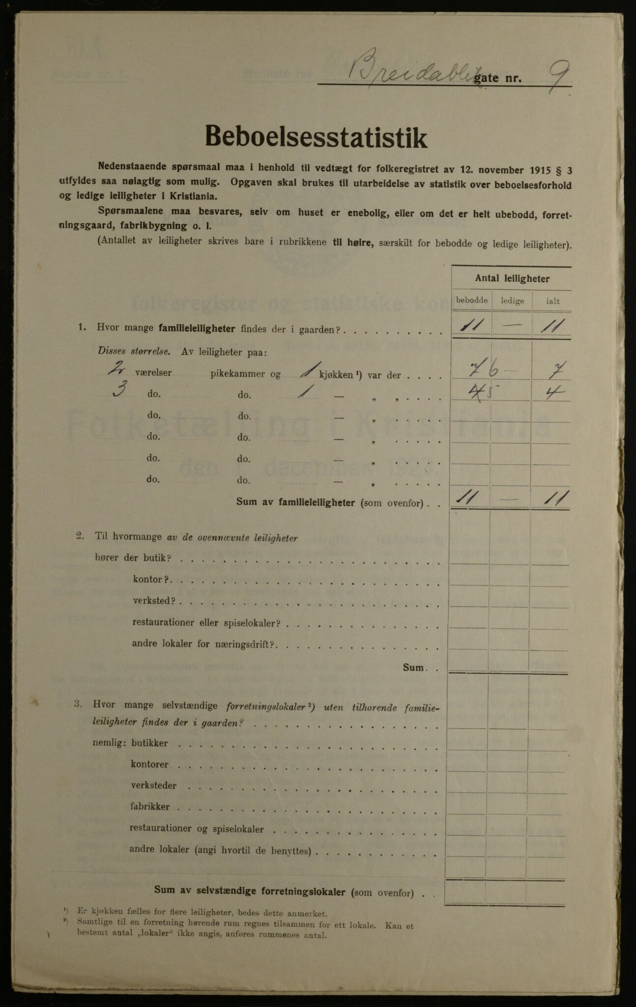 OBA, Kommunal folketelling 1.12.1923 for Kristiania, 1923, s. 9234