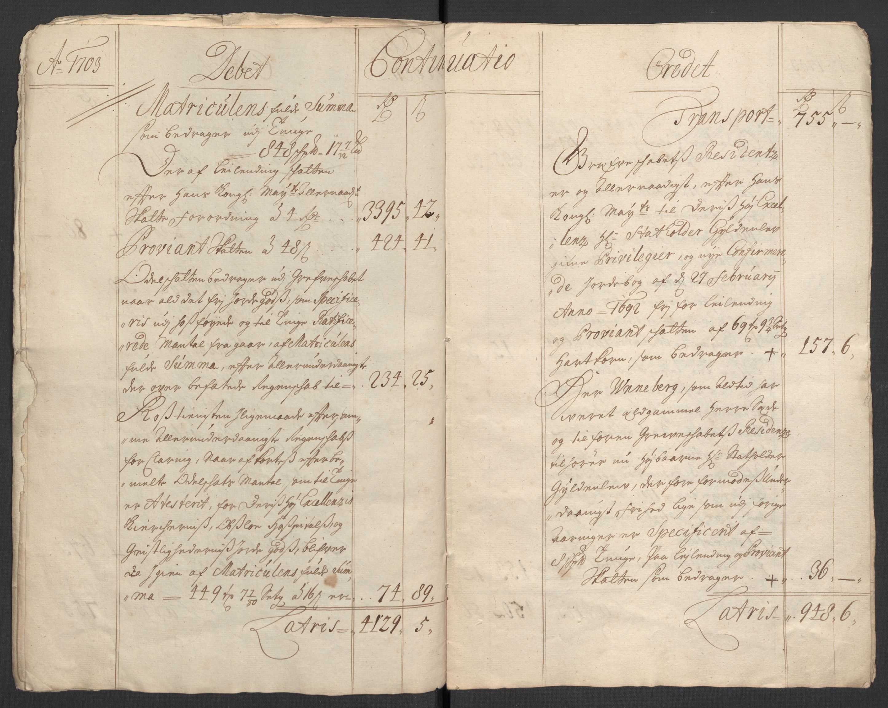 Rentekammeret inntil 1814, Reviderte regnskaper, Fogderegnskap, AV/RA-EA-4092/R33/L1977: Fogderegnskap Larvik grevskap, 1702-1703, s. 87