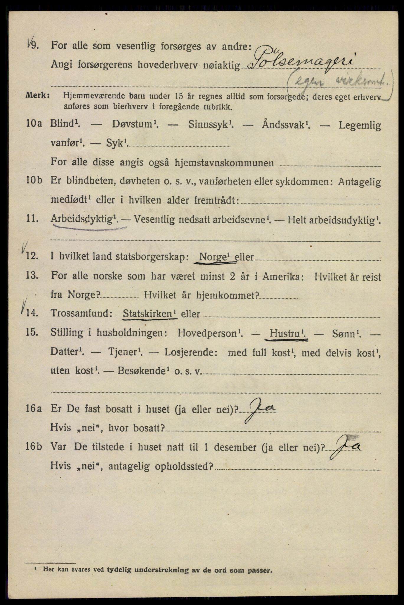 SAO, Folketelling 1920 for 0301 Kristiania kjøpstad, 1920, s. 254594