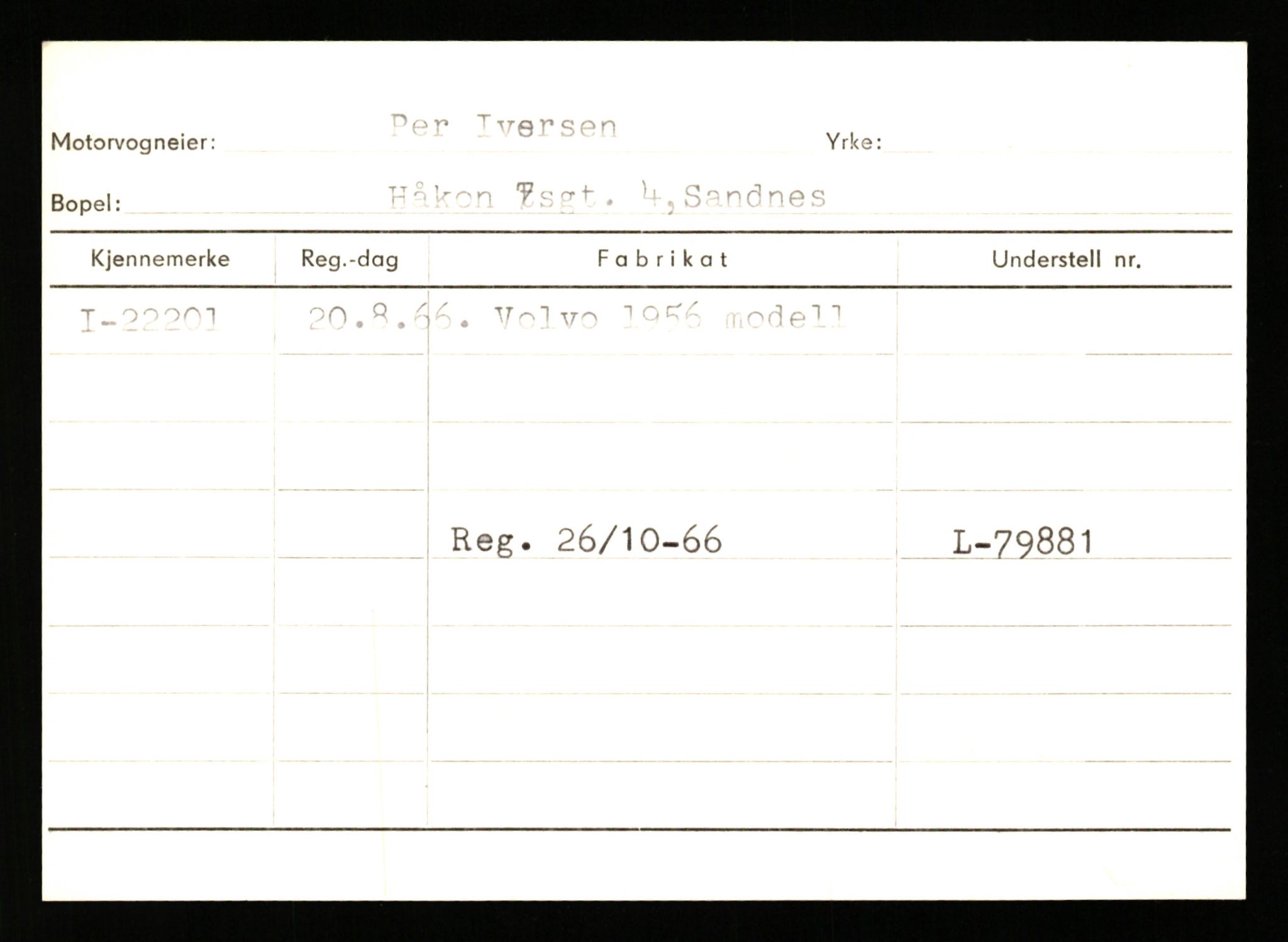 Stavanger trafikkstasjon, SAST/A-101942/0/G/L0004: Registreringsnummer: 15497 - 22957, 1930-1971, s. 2921