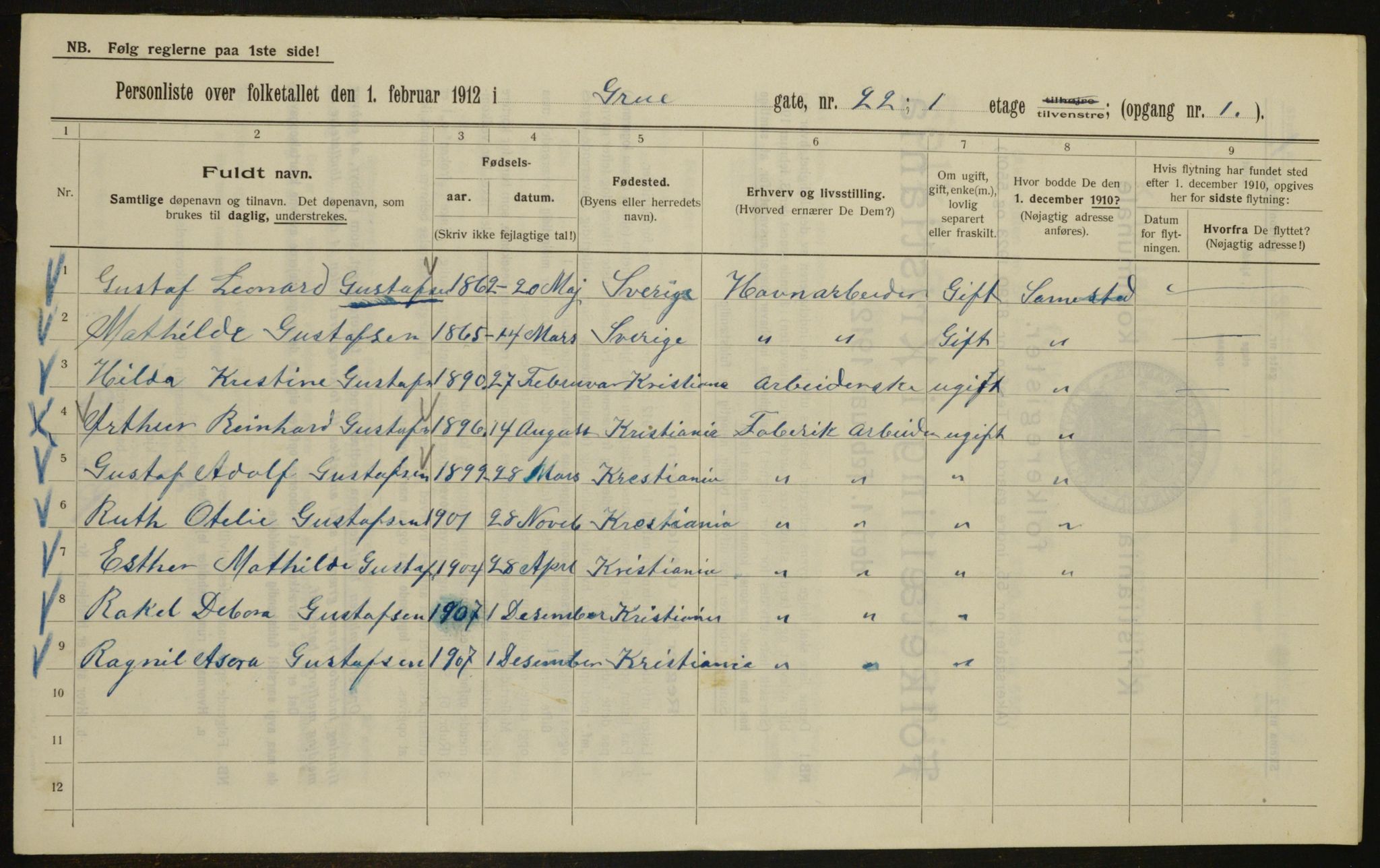 OBA, Kommunal folketelling 1.2.1912 for Kristiania, 1912, s. 30467