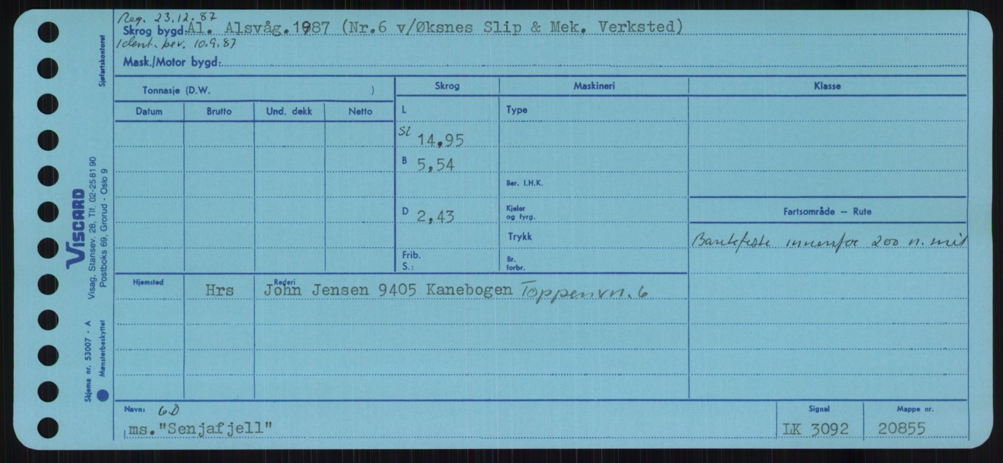 Sjøfartsdirektoratet med forløpere, Skipsmålingen, AV/RA-S-1627/H/Ha/L0005/0001: Fartøy, S-Sven / Fartøy, S-Skji, s. 329