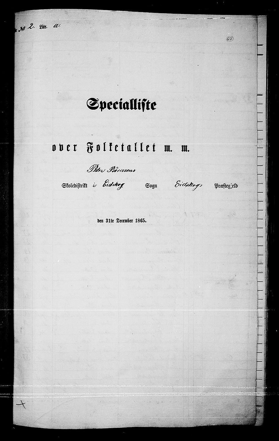 RA, Folketelling 1865 for 0420P Eidskog prestegjeld, 1865, s. 60