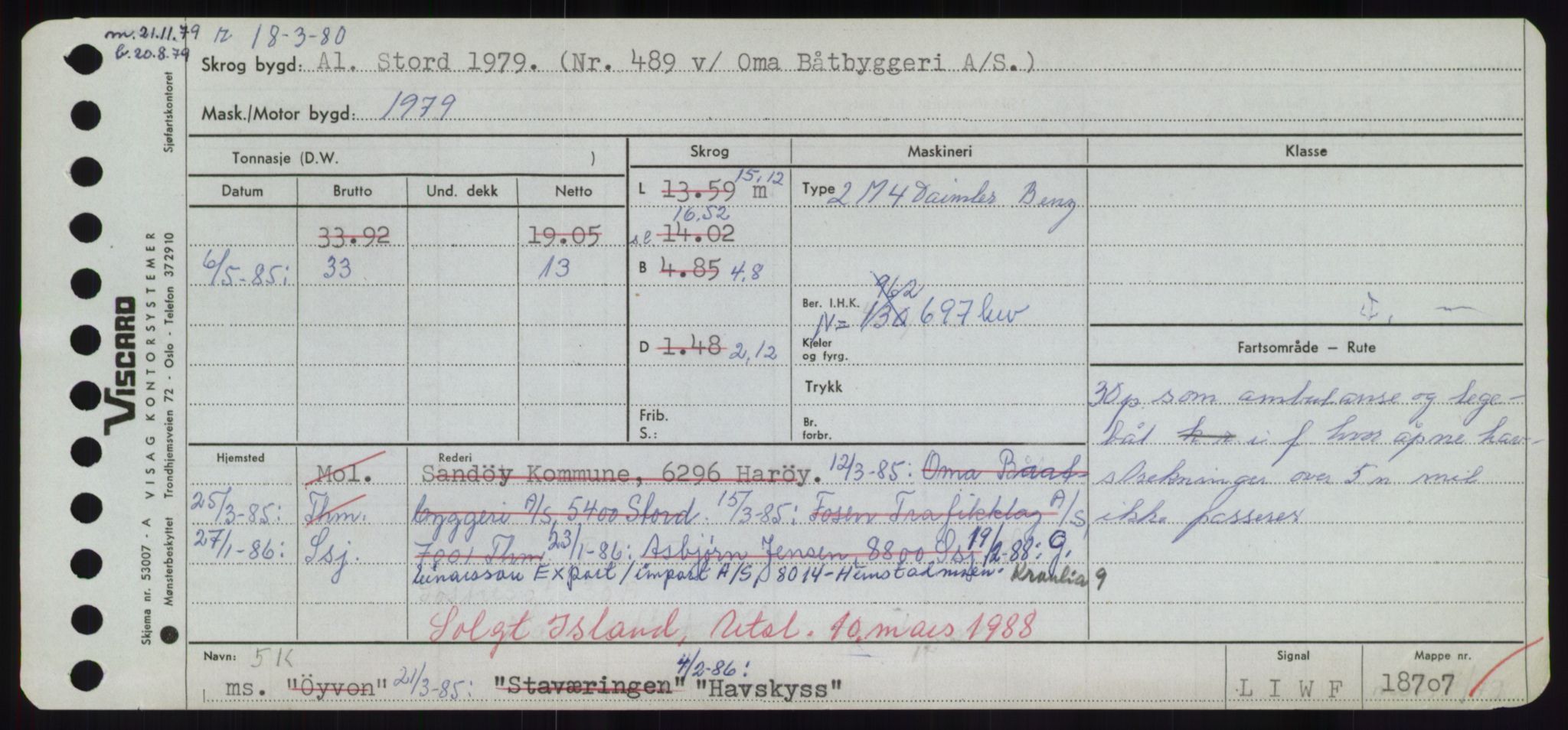 Sjøfartsdirektoratet med forløpere, Skipsmålingen, RA/S-1627/H/Hd/L0015: Fartøy, Havm-Hey, s. 41