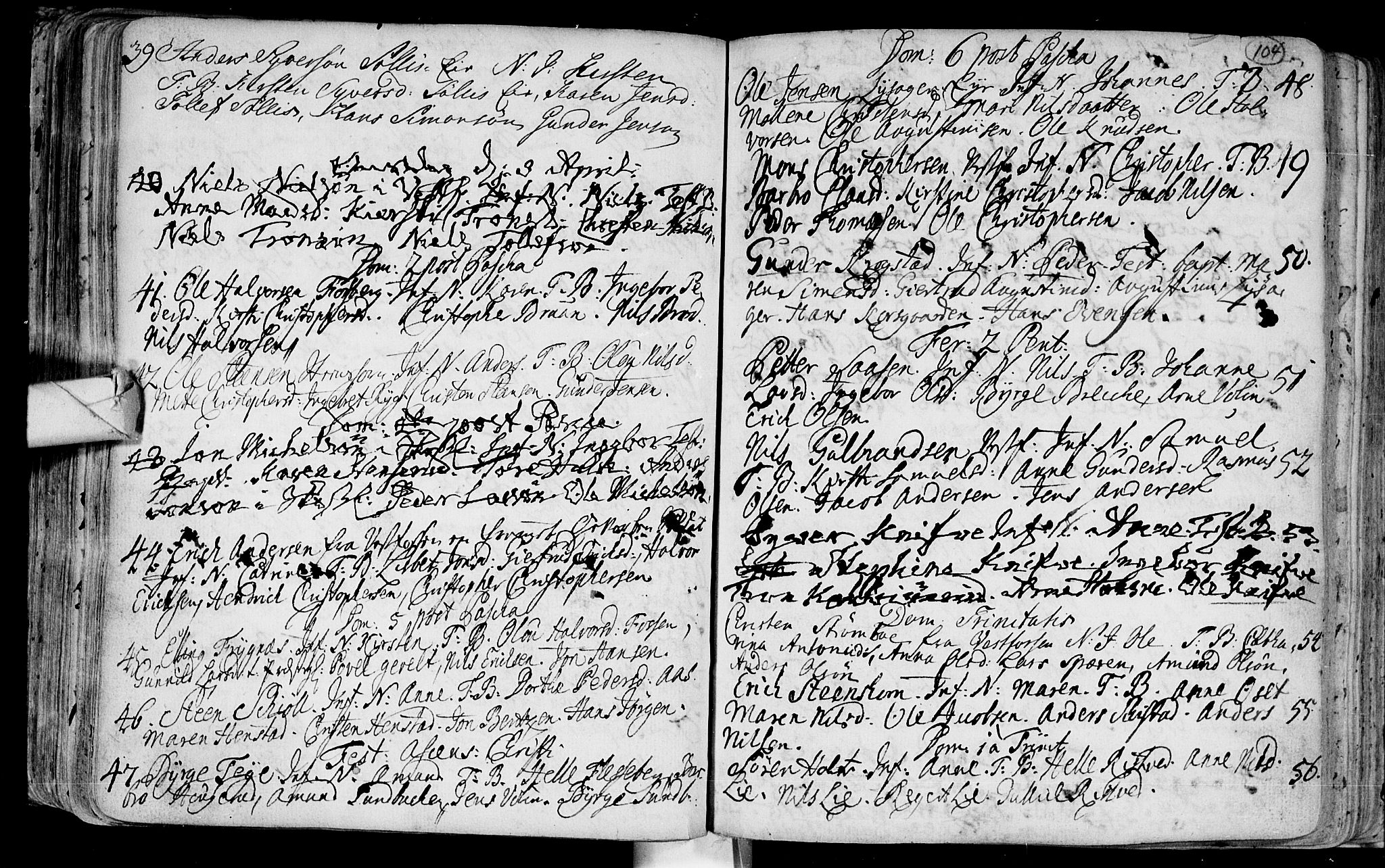 Eiker kirkebøker, SAKO/A-4/F/Fa/L0003: Ministerialbok nr. I 3, 1724-1753, s. 104