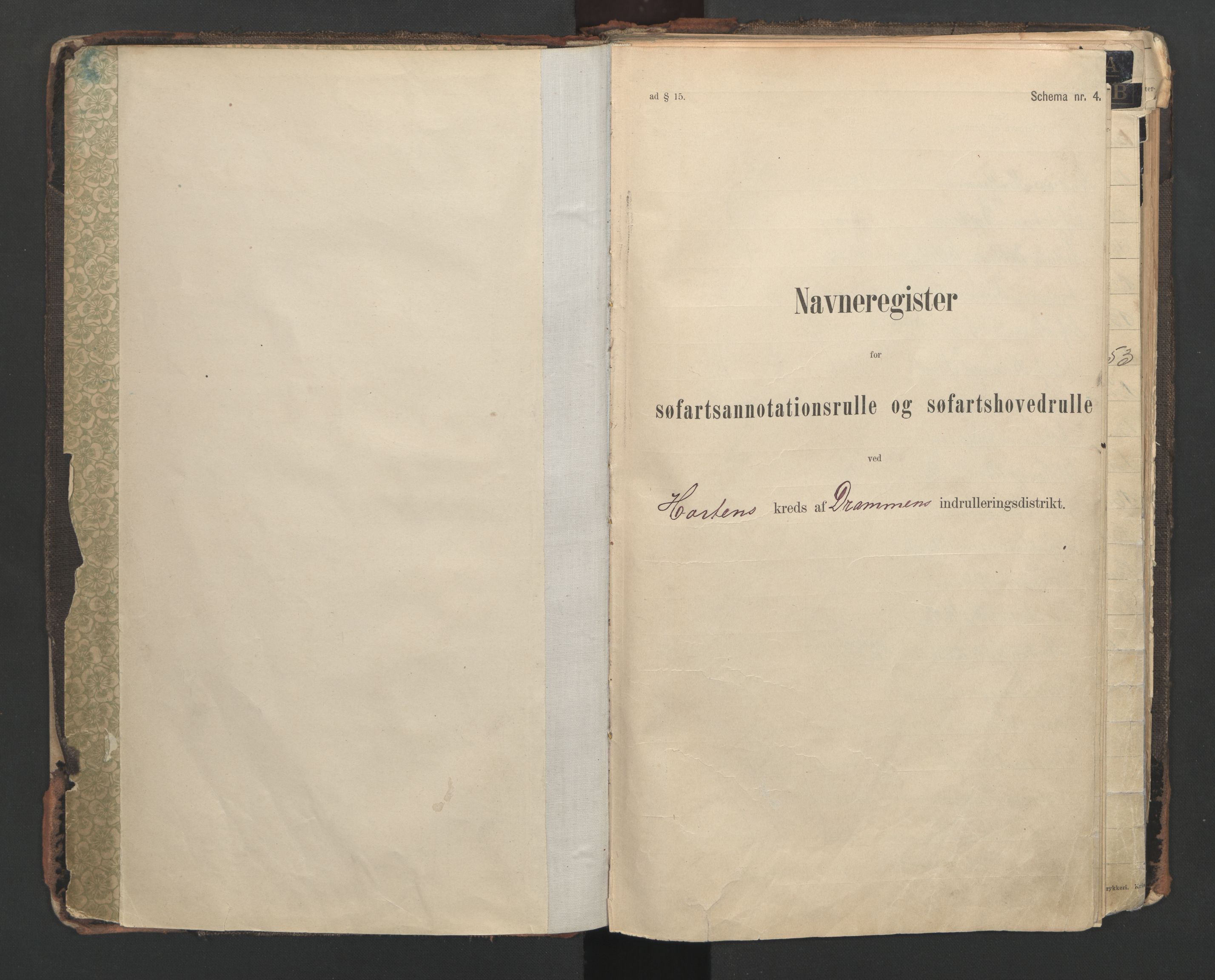 Horten innrulleringskontor, SAKO/A-785/G/Ga/L0001: Register over sjøfarts-, annotasjonsrulle og sjøfartshovedrulle, 1860-1948, s. 3