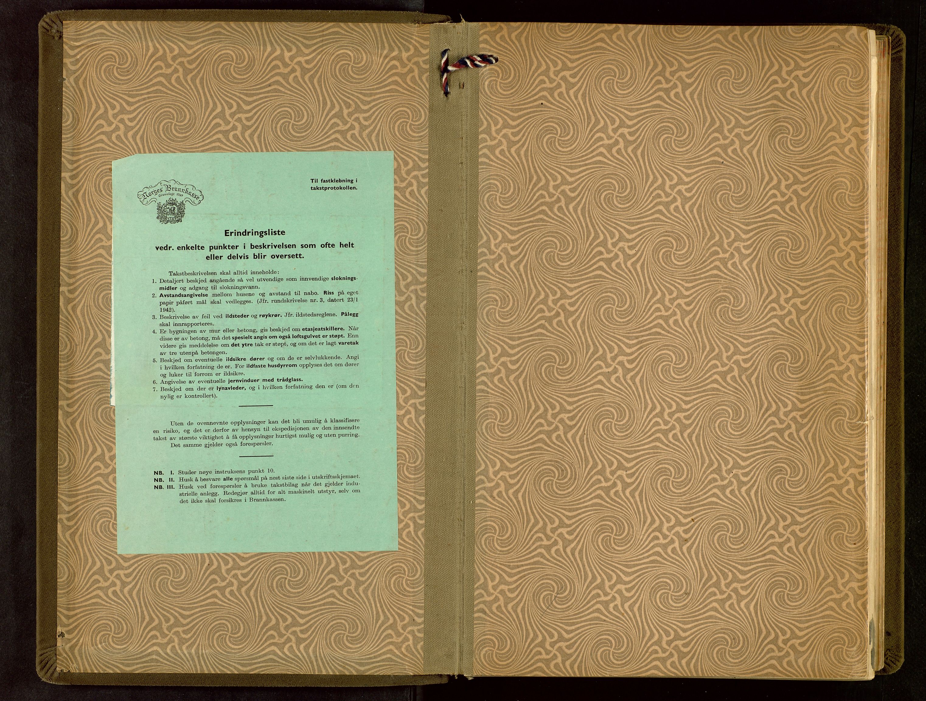 Bjerkreim lensmannskontor, SAST/A-100090/Goa/L0002: Branntakstprotokoll, 1922-1952