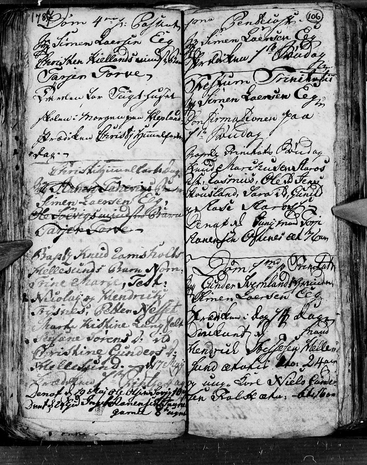 Søgne sokneprestkontor, AV/SAK-1111-0037/F/Fb/Fbb/L0001: Klokkerbok nr. B 1, 1779-1802, s. 106