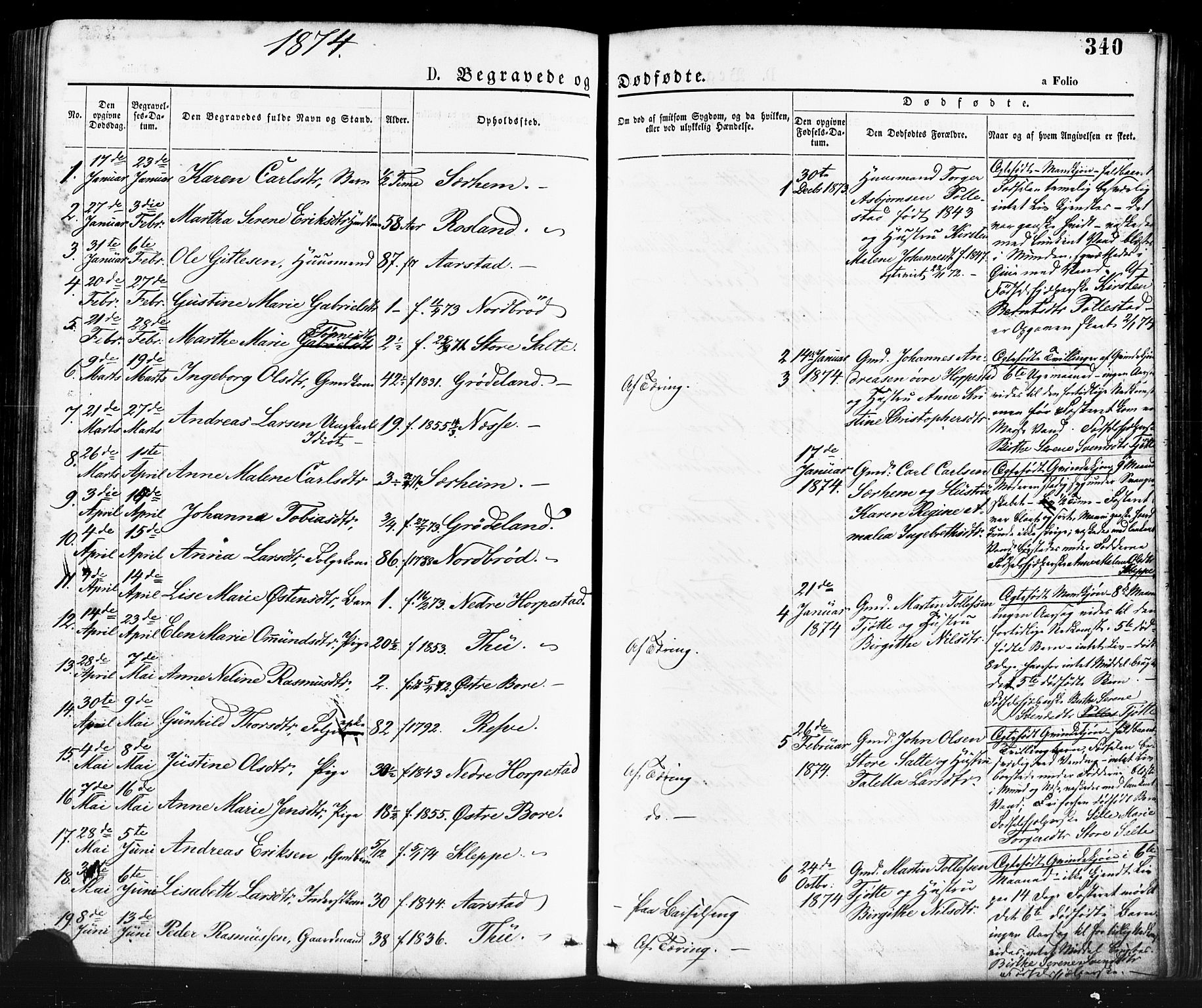Klepp sokneprestkontor, AV/SAST-A-101803/001/3/30BA/L0006: Ministerialbok nr. A 6, 1871-1885, s. 340