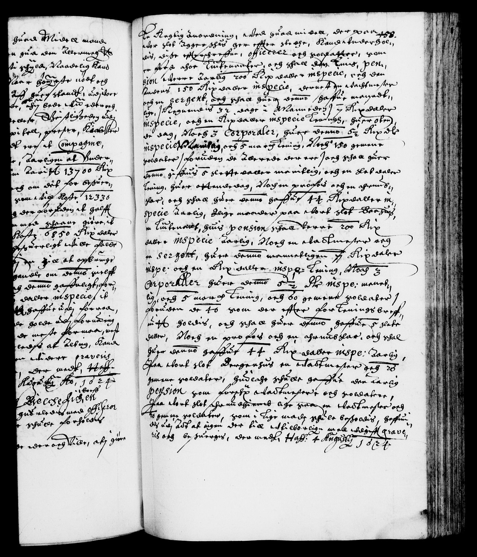 Danske Kanselli 1572-1799, AV/RA-EA-3023/F/Fc/Fca/Fcab/L0004: Norske tegnelser (mikrofilm), 1617-1627, s. 458a