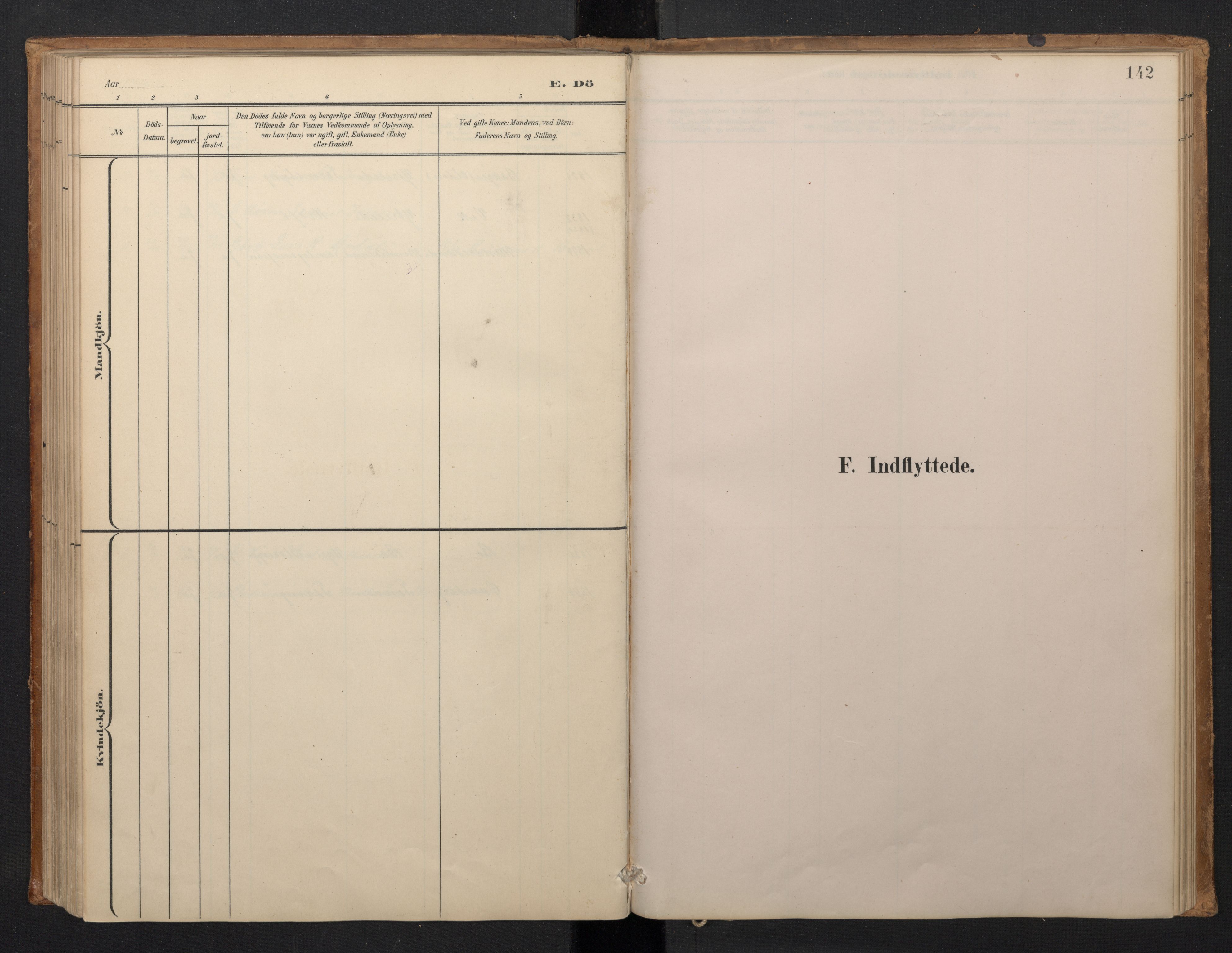 Stryn Sokneprestembete, AV/SAB-A-82501: Klokkerbok nr. A 2, 1883-1905, s. 142b-143a