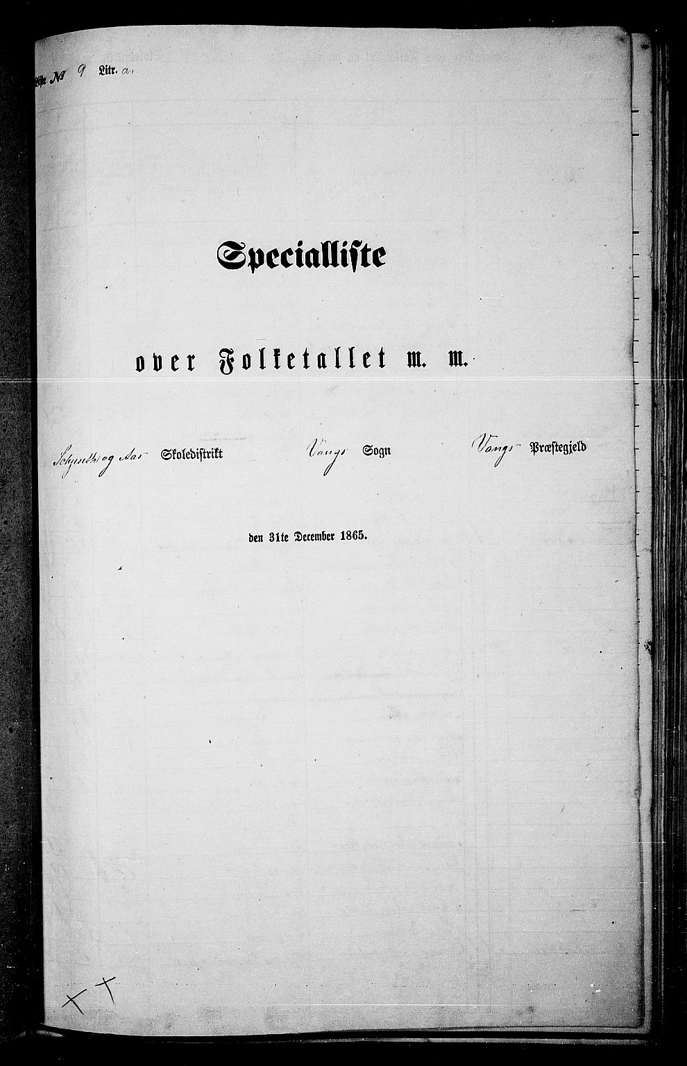 RA, Folketelling 1865 for 0414L Vang prestegjeld, Vang sokn og Furnes sokn, 1865, s. 239