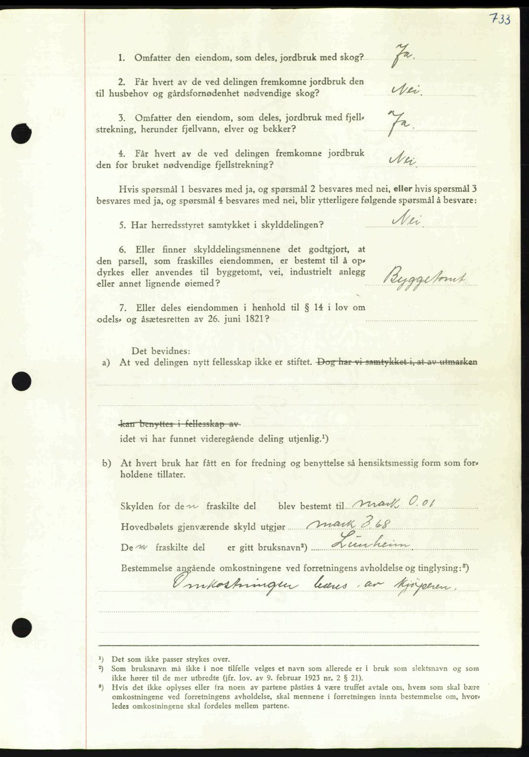 Nordmøre sorenskriveri, AV/SAT-A-4132/1/2/2Ca: Pantebok nr. A112, 1949-1949, Dagboknr: 2877/1949