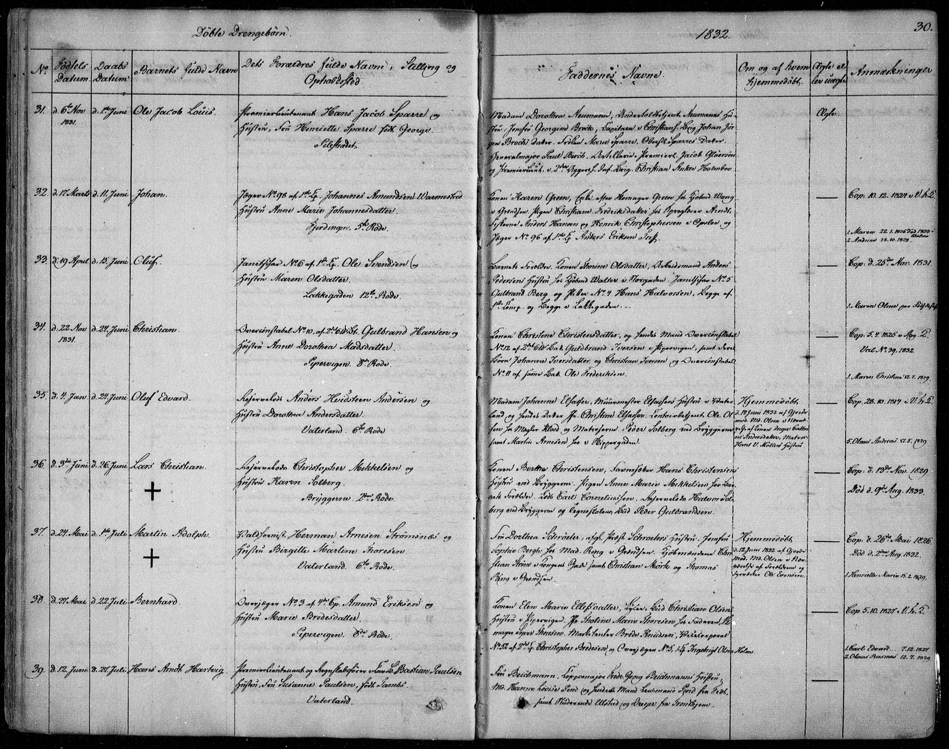 Garnisonsmenigheten Kirkebøker, SAO/A-10846/F/Fa/L0006: Ministerialbok nr. 6, 1828-1841, s. 30