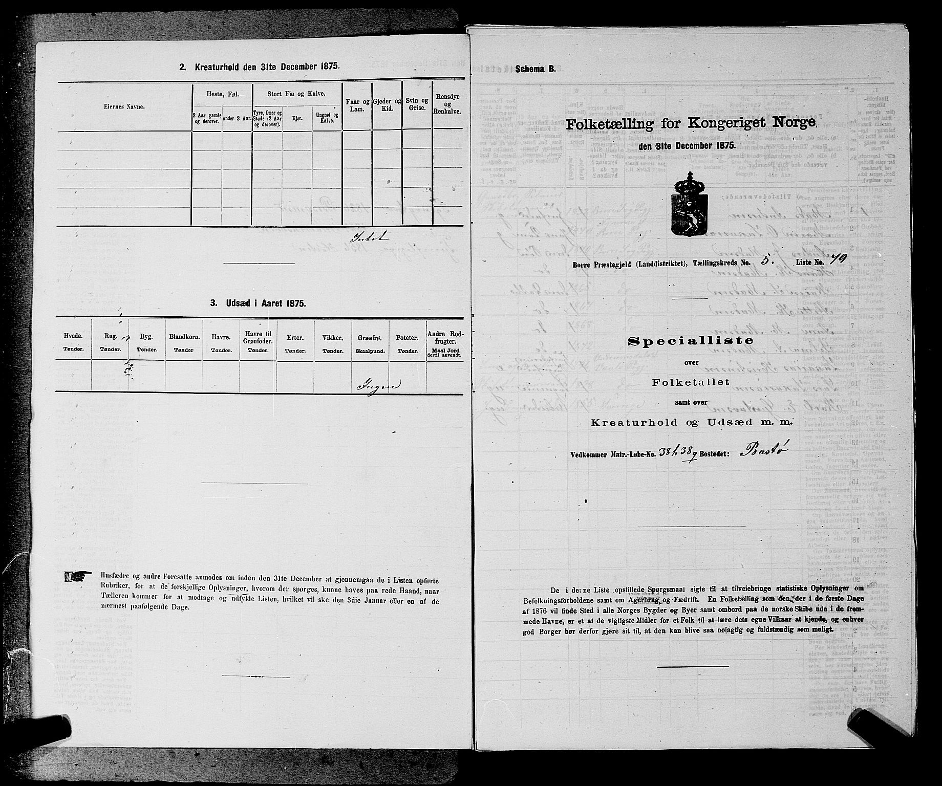 SAKO, Folketelling 1875 for 0717L Borre prestegjeld, Borre sokn og Nykirke sokn, 1875, s. 1000