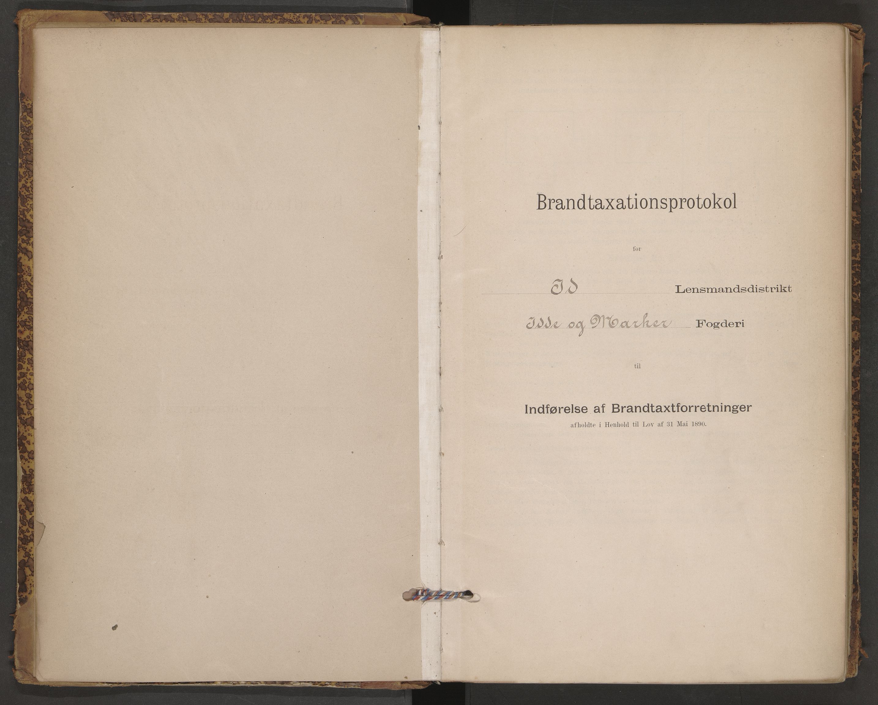 Norges brannkasse, branntakster Idd, AV/SAO-A-11365/F/Fb/L0001: Branntakstprotokoll, 1895-1903