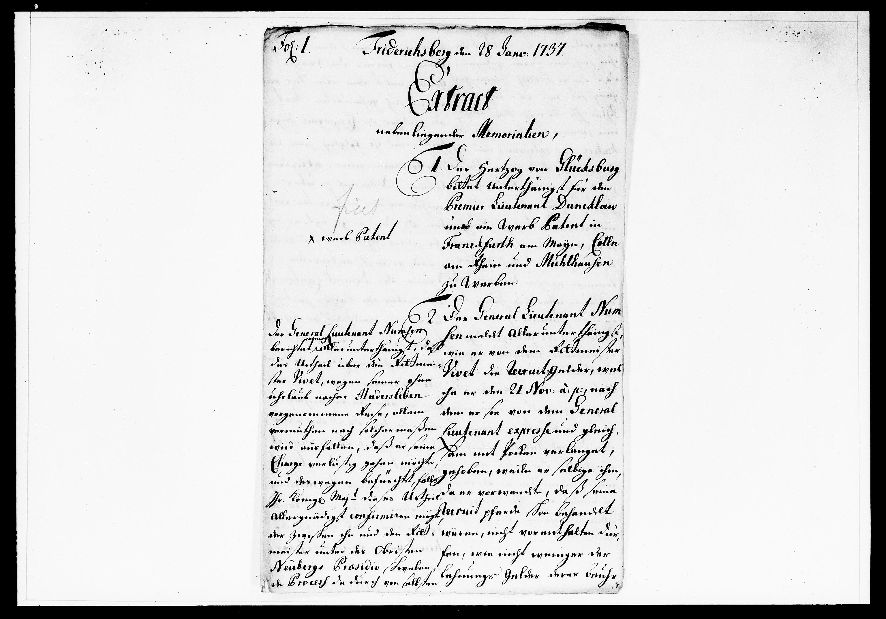 Krigskollegiet, Krigskancelliet, DRA/A-0006/-/1138-1142: Refererede sager, 1737, s. 28