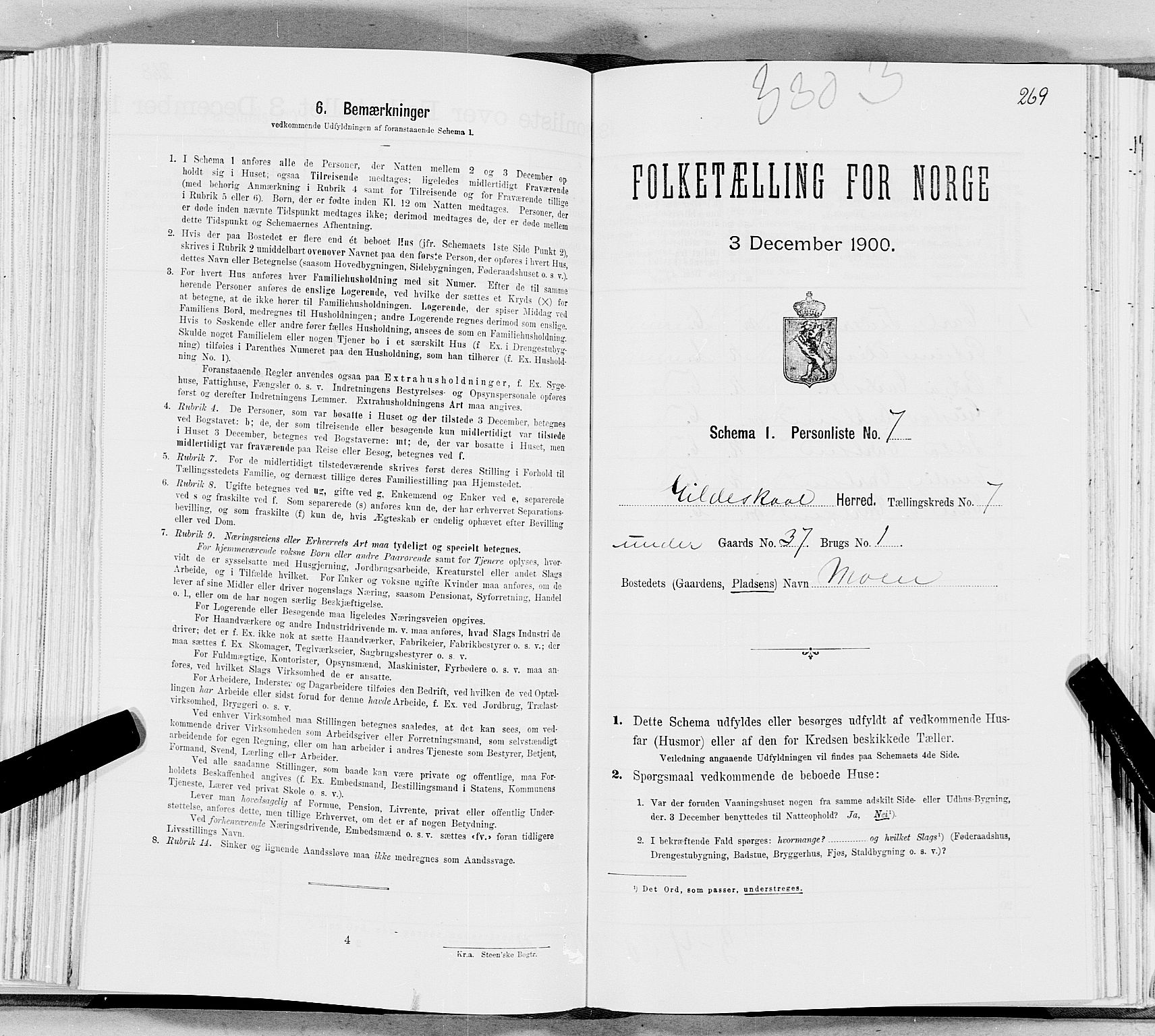 SAT, Folketelling 1900 for 1838 Gildeskål herred, 1900, s. 784