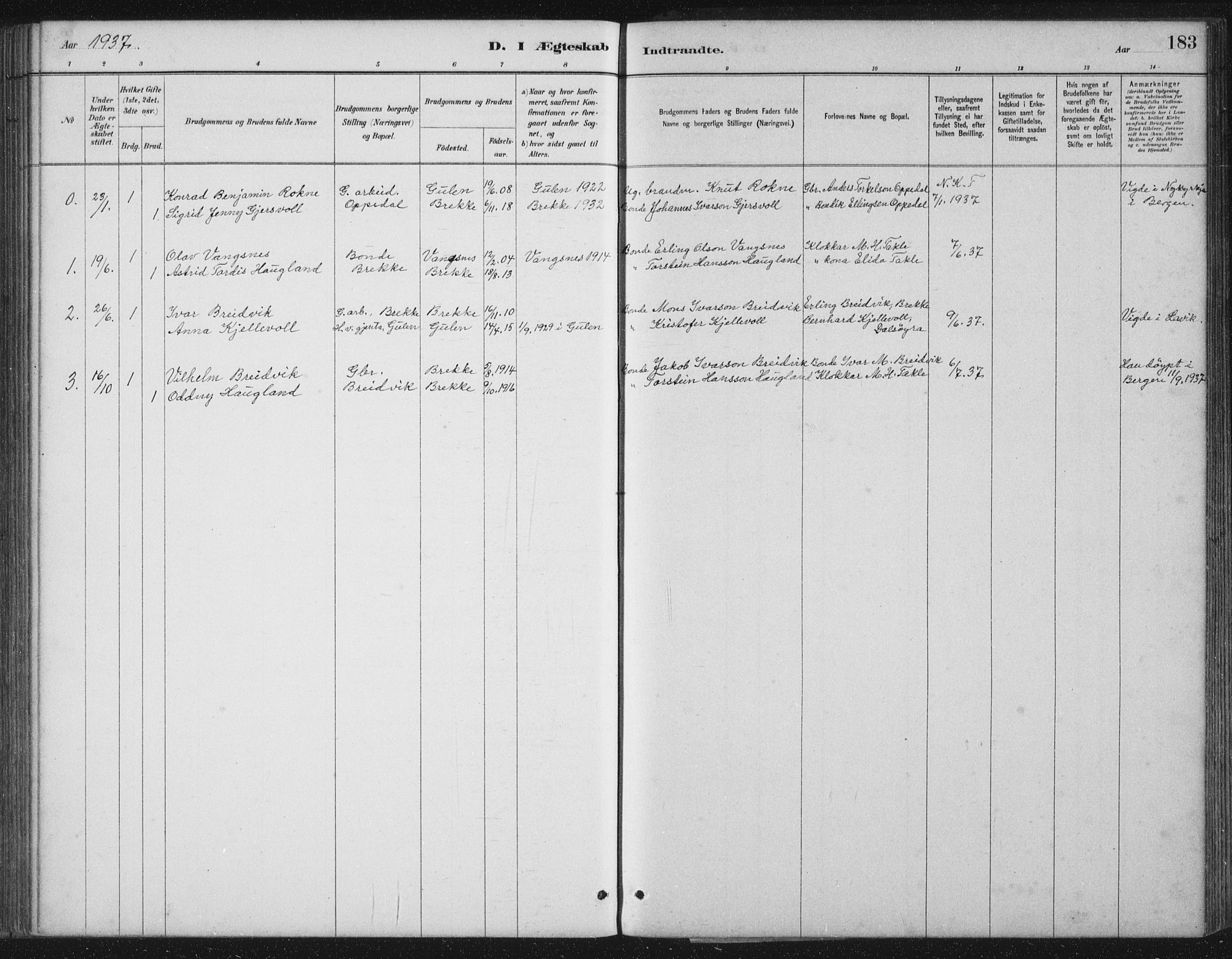 Gulen sokneprestembete, SAB/A-80201/H/Hab/Habc/L0002: Klokkerbok nr. C 2, 1880-1938, s. 183