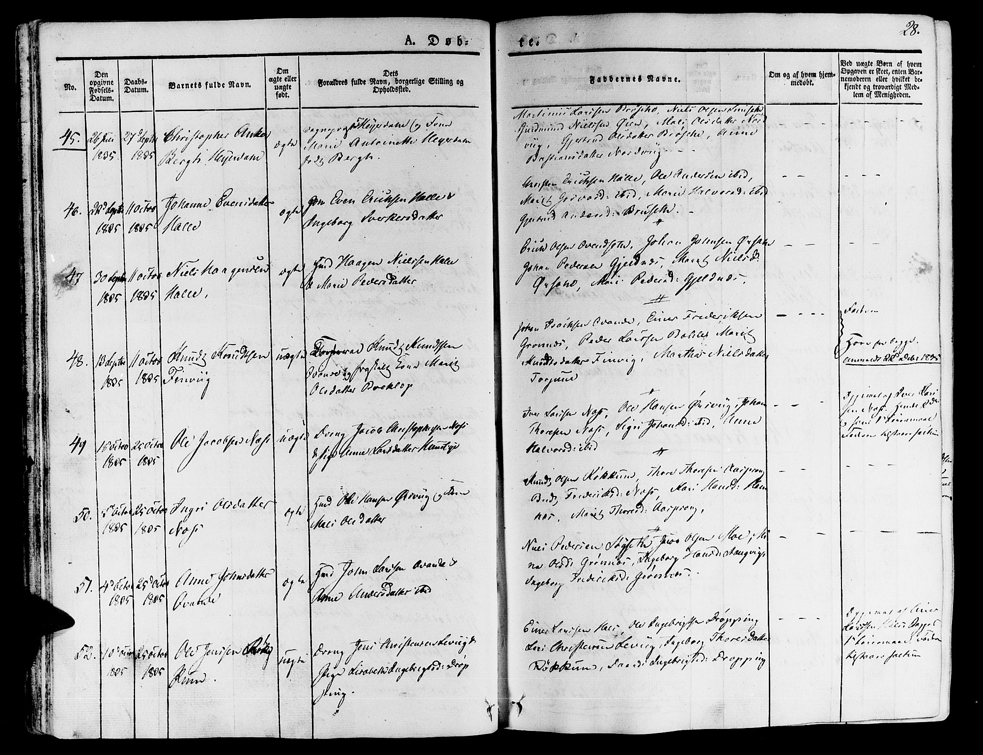Ministerialprotokoller, klokkerbøker og fødselsregistre - Møre og Romsdal, SAT/A-1454/592/L1024: Ministerialbok nr. 592A03 /1, 1831-1849, s. 28
