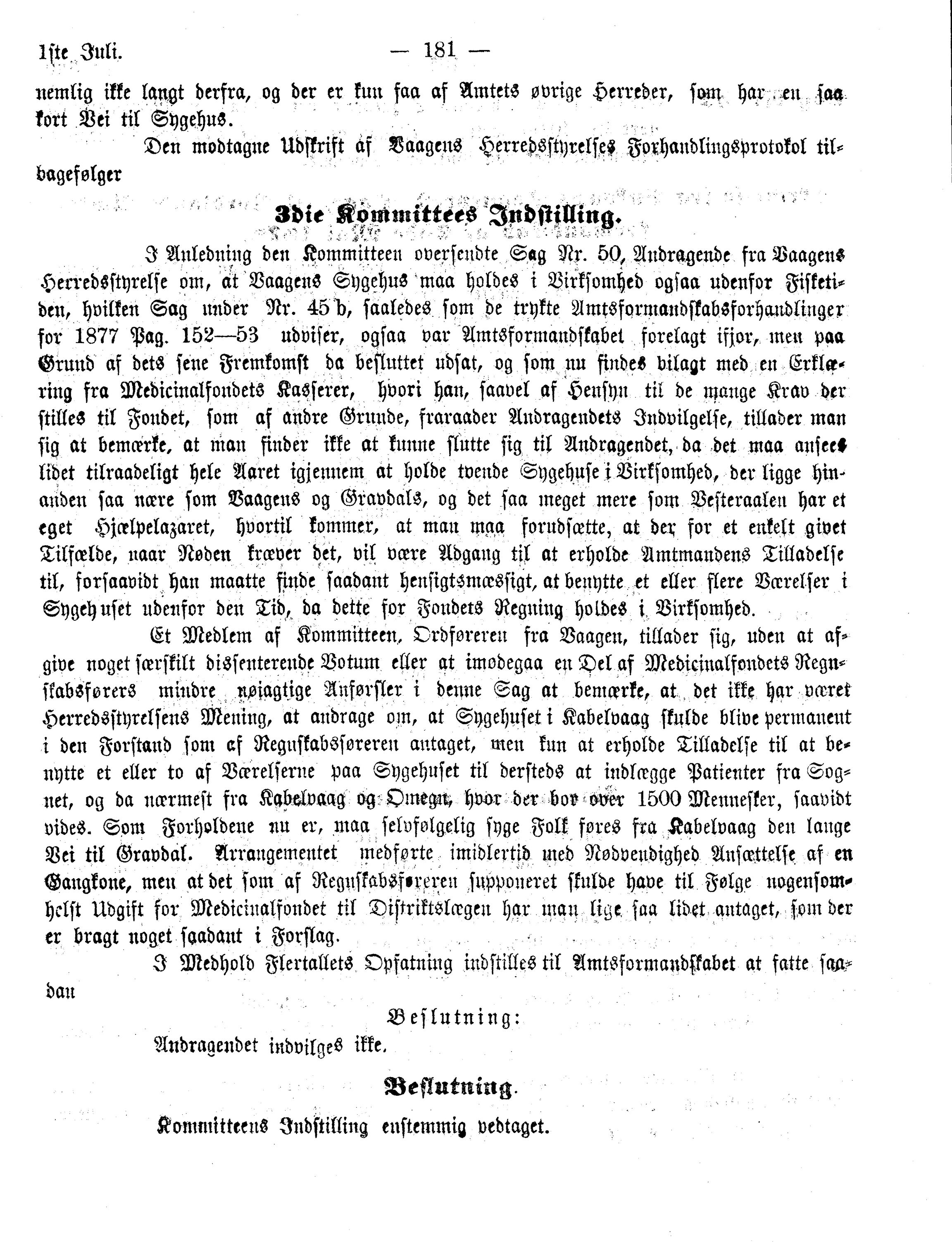 Nordland Fylkeskommune. Fylkestinget, AIN/NFK-17/176/A/Ac/L0012: Fylkestingsforhandlinger 1878, 1878