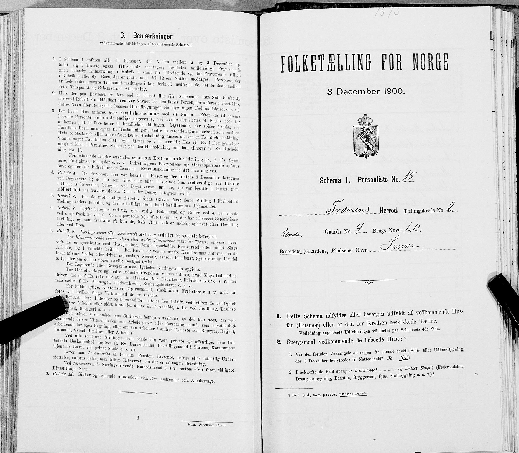 SAT, Folketelling 1900 for 1835 Træna herred, 1900, s. 211