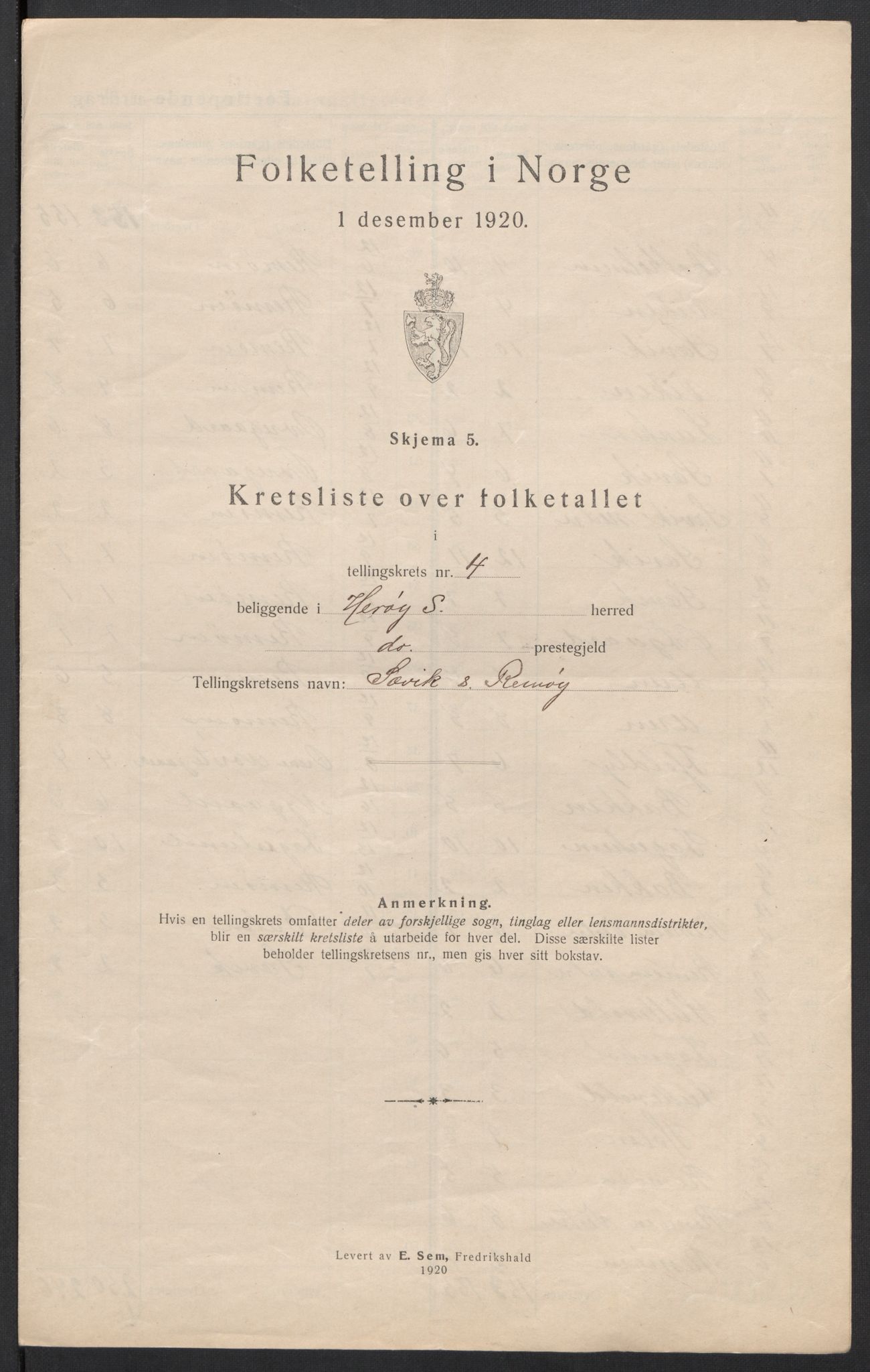 SAT, Folketelling 1920 for 1515 Herøy herred, 1920, s. 15
